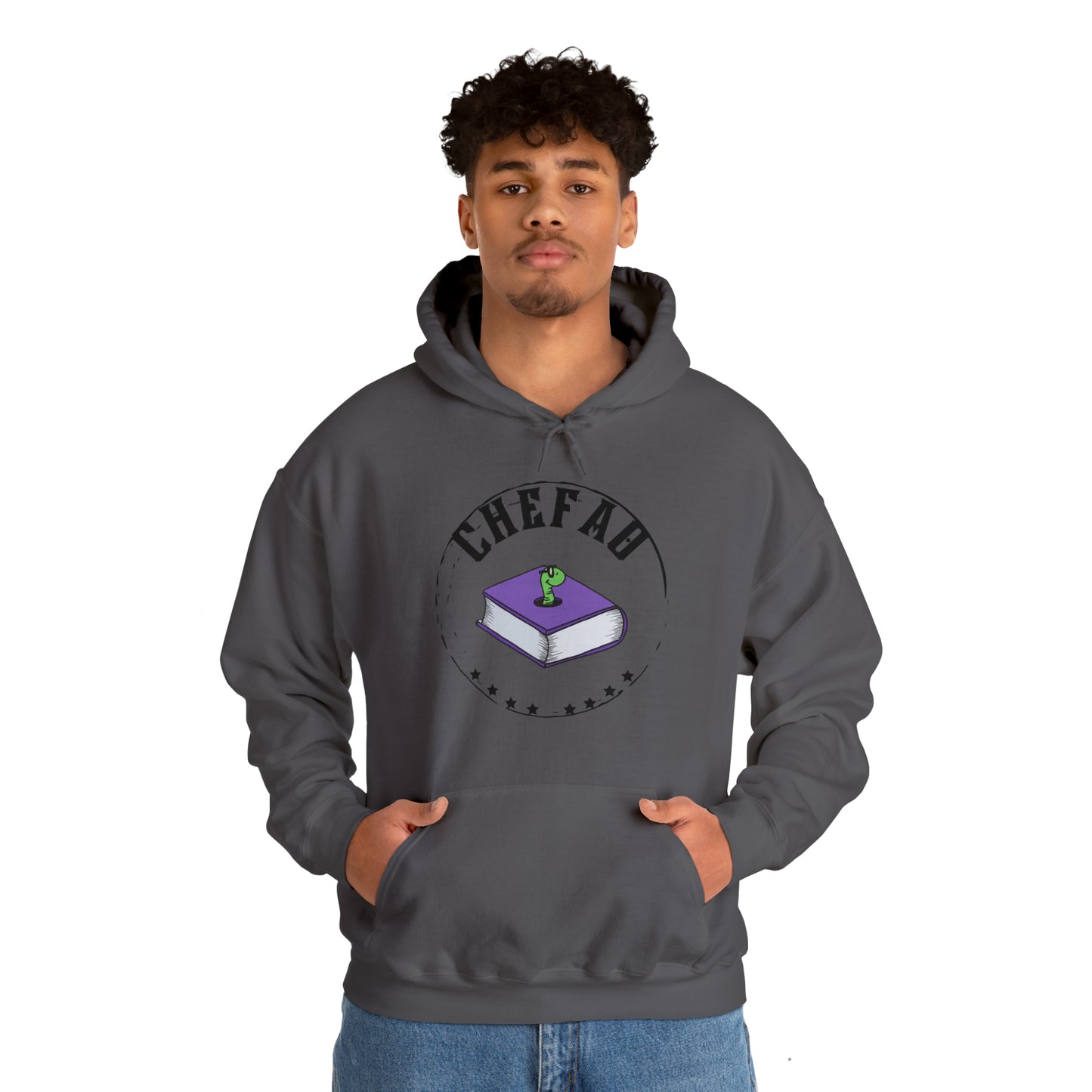 Chefao Bookworm I, Unisex Heavy Blend Hooded Sweatshirt