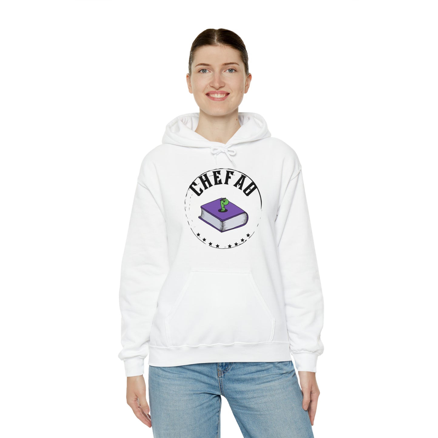 Chefao Bookworm I, Unisex Heavy Blend Hooded Sweatshirt