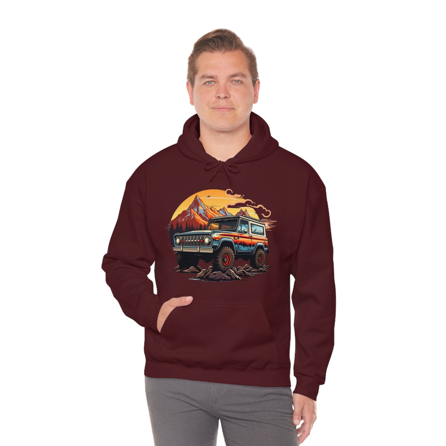 Retro, Rugged Charm, Unisex Heavy Blend Hooded Sweatshirt