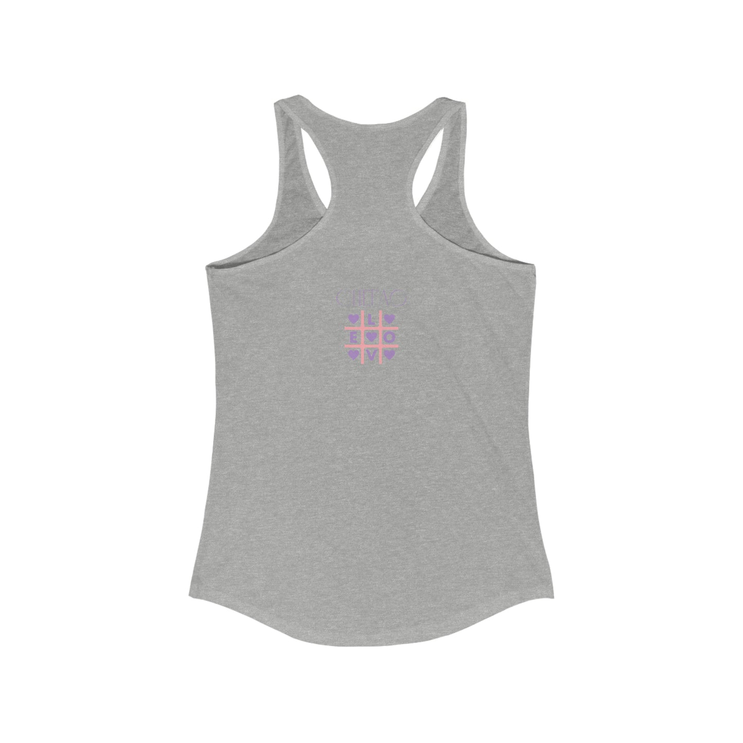 Chefao Love Tic Tac Toe  I, Women's Ideal Racerback Tank
