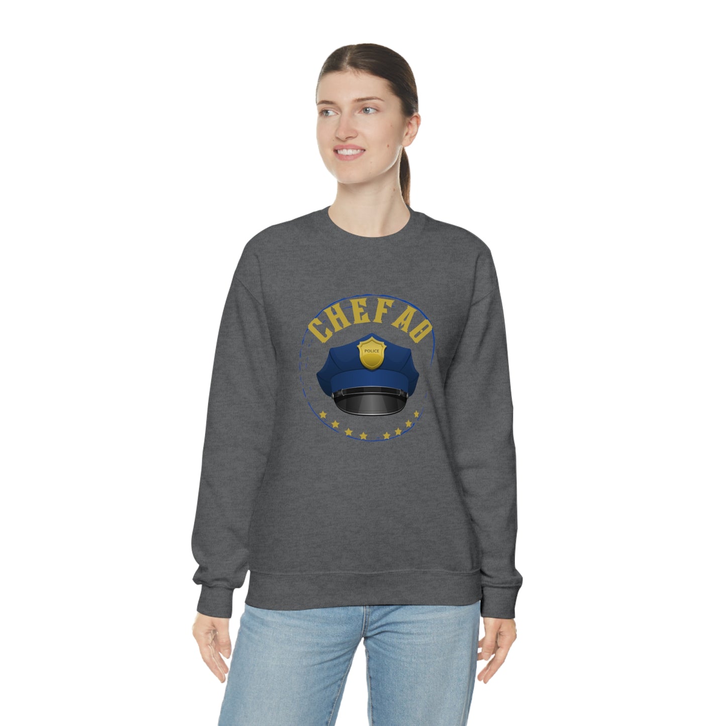 Chefao Police III, Unisex Heavy Blend Crewneck Sweatshirt