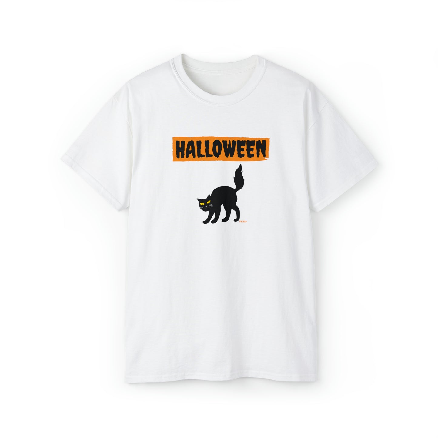 Halloween Cat, Unisex Ultra Cotton Tee