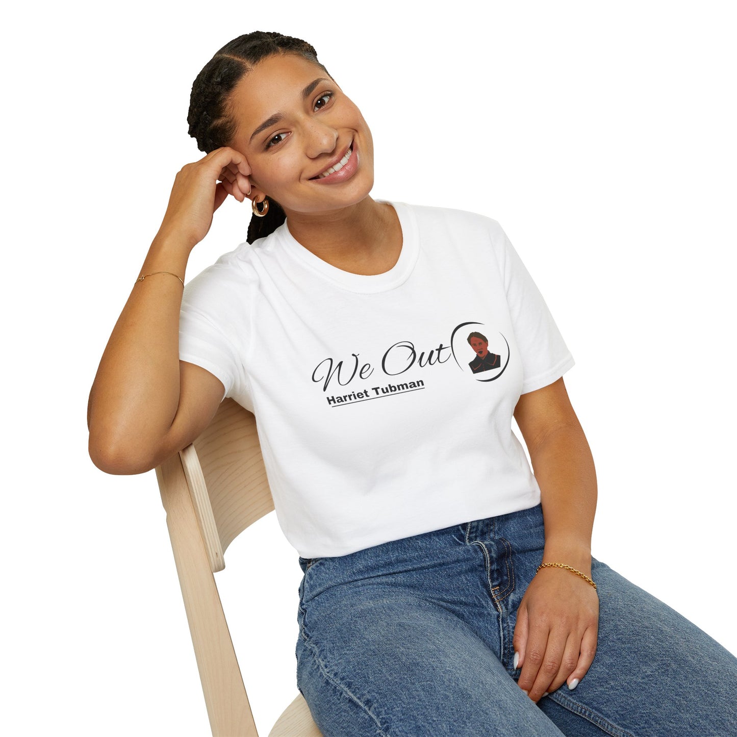 Harriet Tubman "We Out", Unisex Softstyle T-Shirt