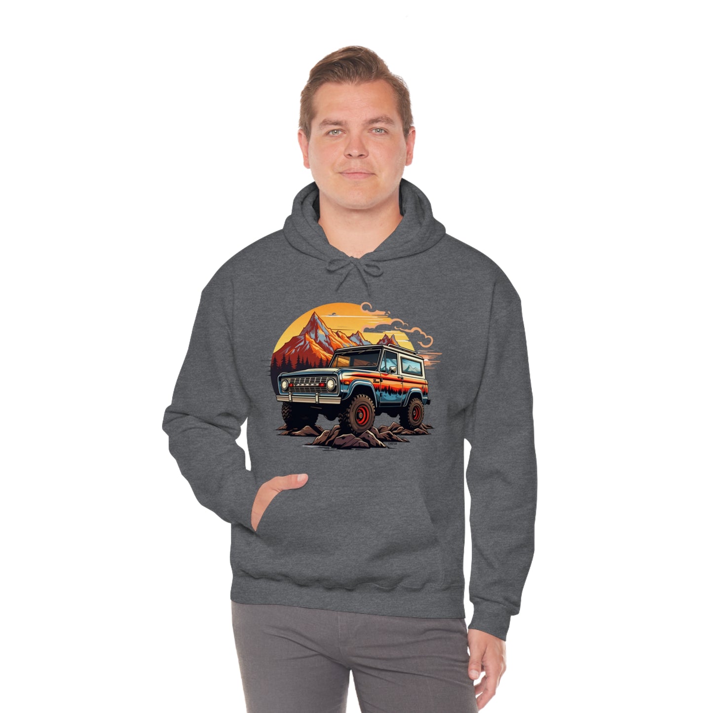 Retro, Rugged Charm, Unisex Heavy Blend Hooded Sweatshirt