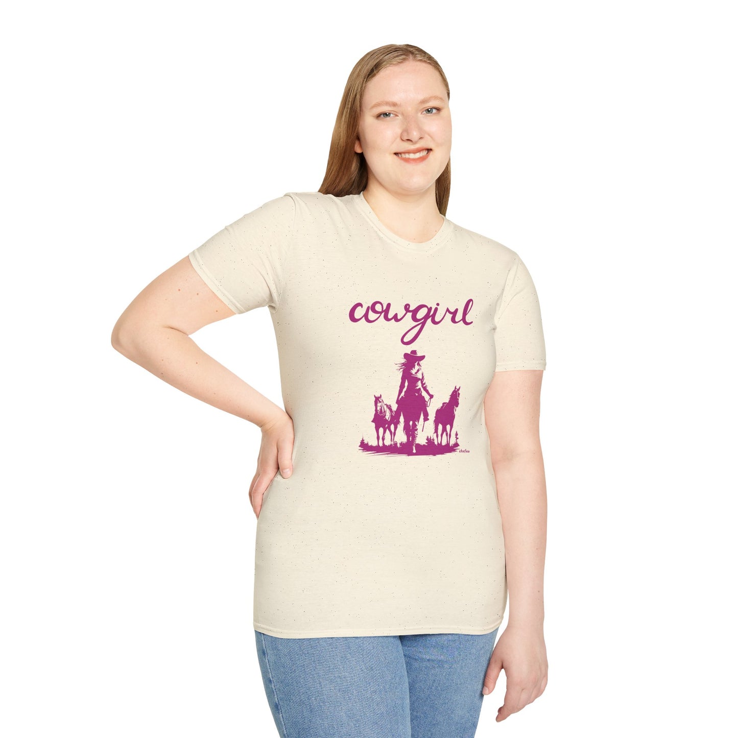 Chefao Cowgirl VI, Unisex Softstyle T-Shirt
