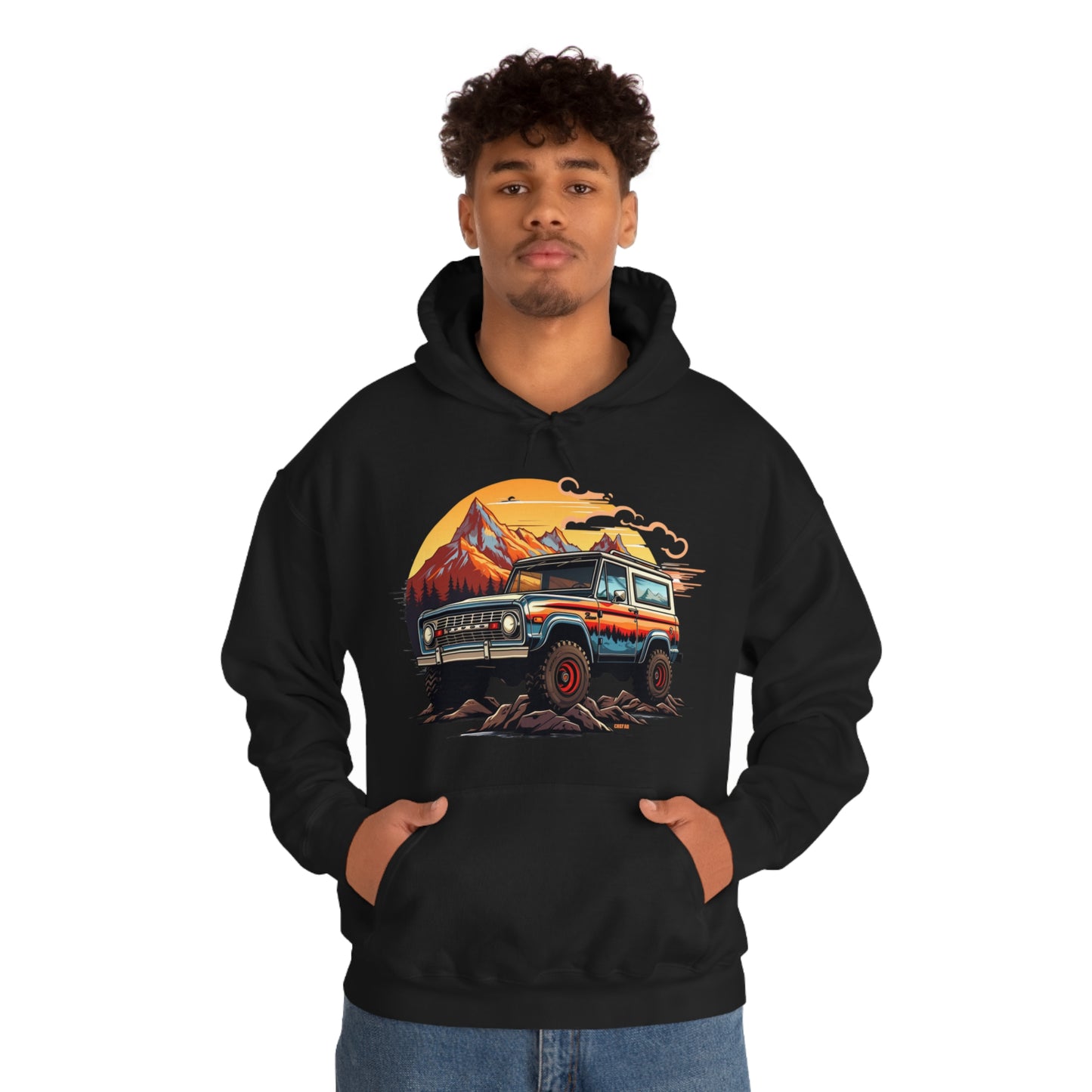 Retro, Rugged Charm, Unisex Heavy Blend Hooded Sweatshirt