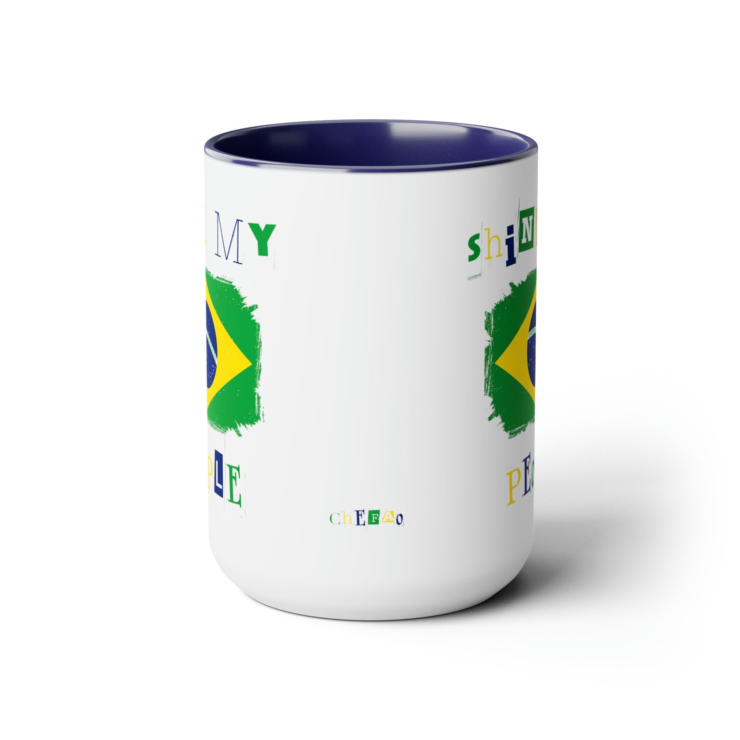 Shine My People Brasil I, Two-Tone Coffee Mugs, 15oz