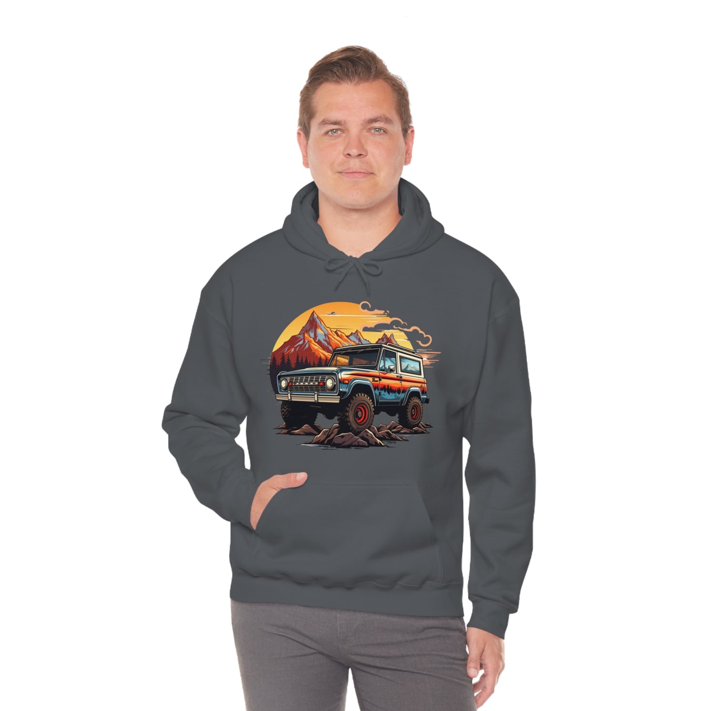 Retro, Rugged Charm, Unisex Heavy Blend Hooded Sweatshirt