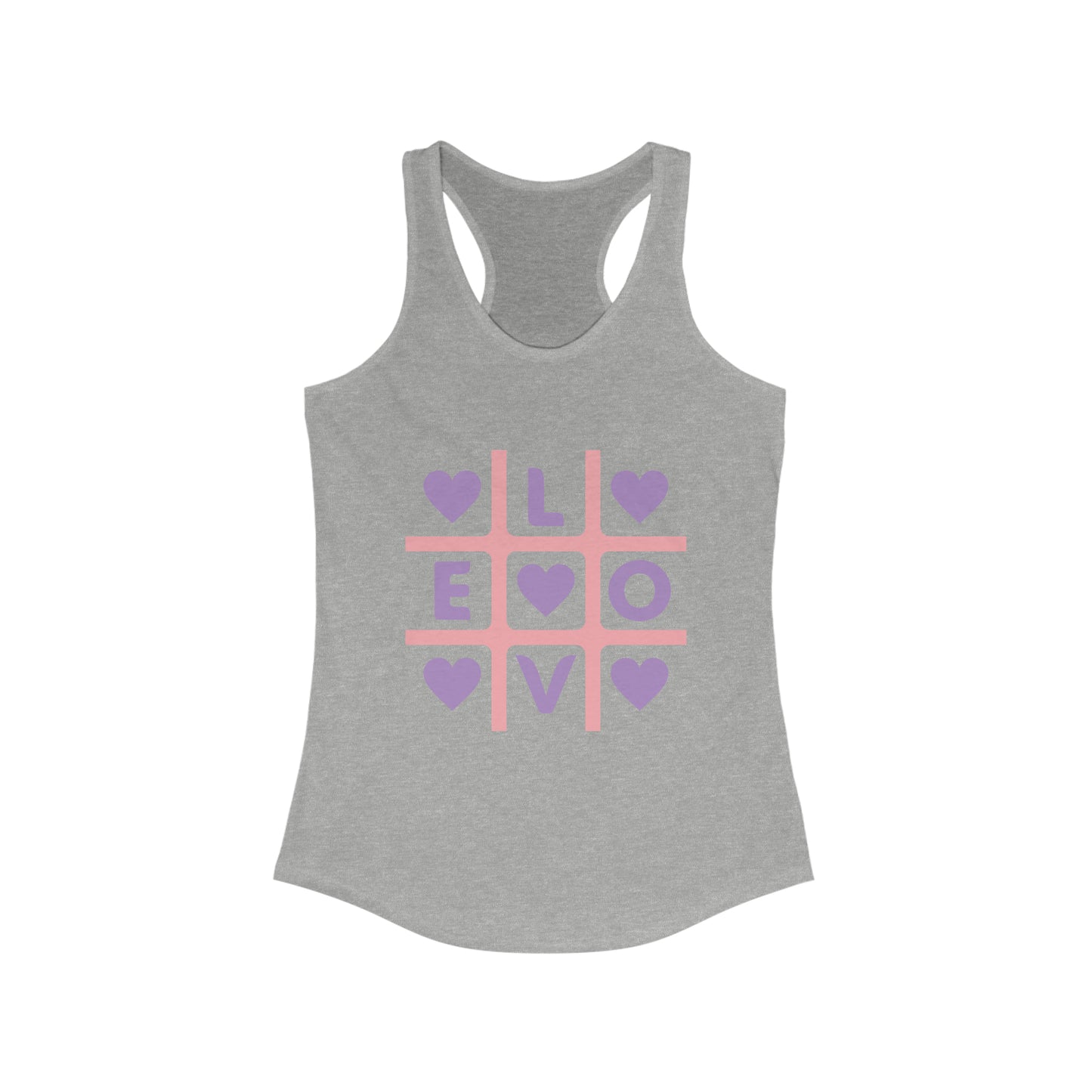 Chefao Love Tic Tac Toe  I, Women's Ideal Racerback Tank