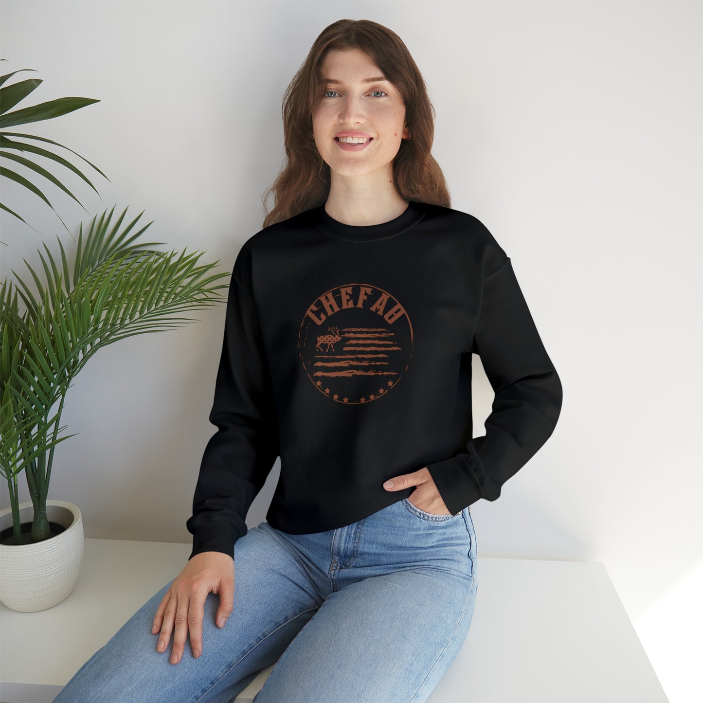 Chefao Hunting II, Unisex Heavy Blend Crewneck Sweatshirt