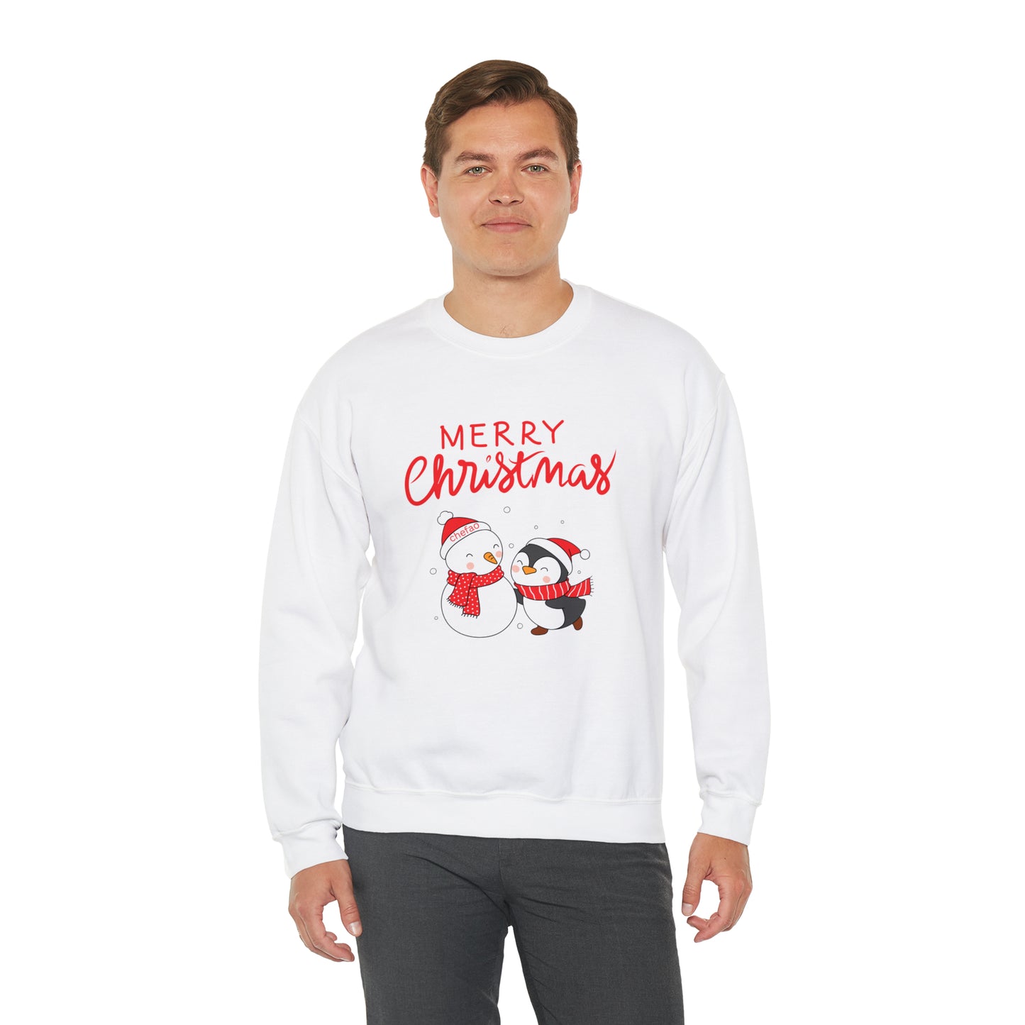 Merry Christmas I, Unisex Heavy Blend Crewneck Sweatshirt
