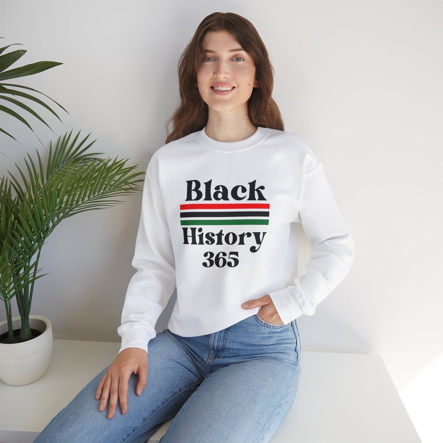 Chefao Black History 365, Unisex Heavy Blend™ Crewneck Sweatshirt