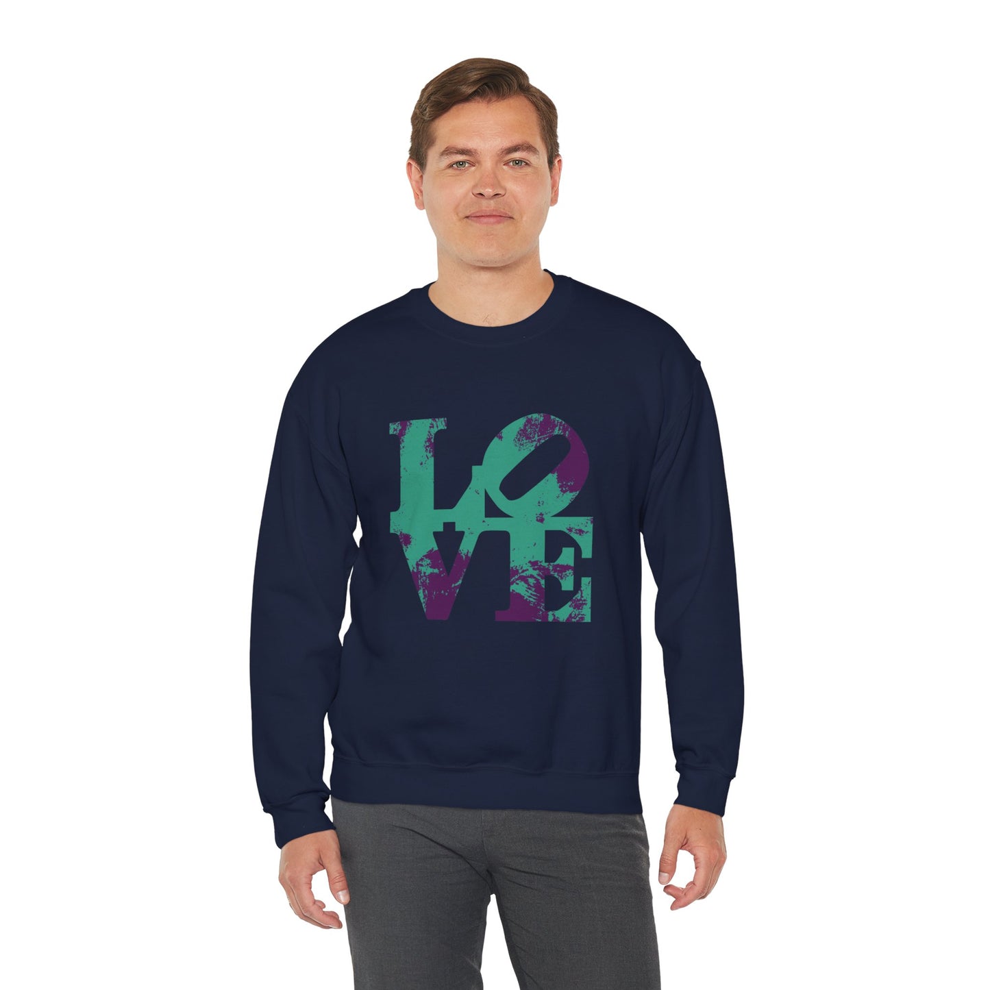 Chefao Love Blocks I, Unisex Heavy Blend™ Crewneck Sweatshirt