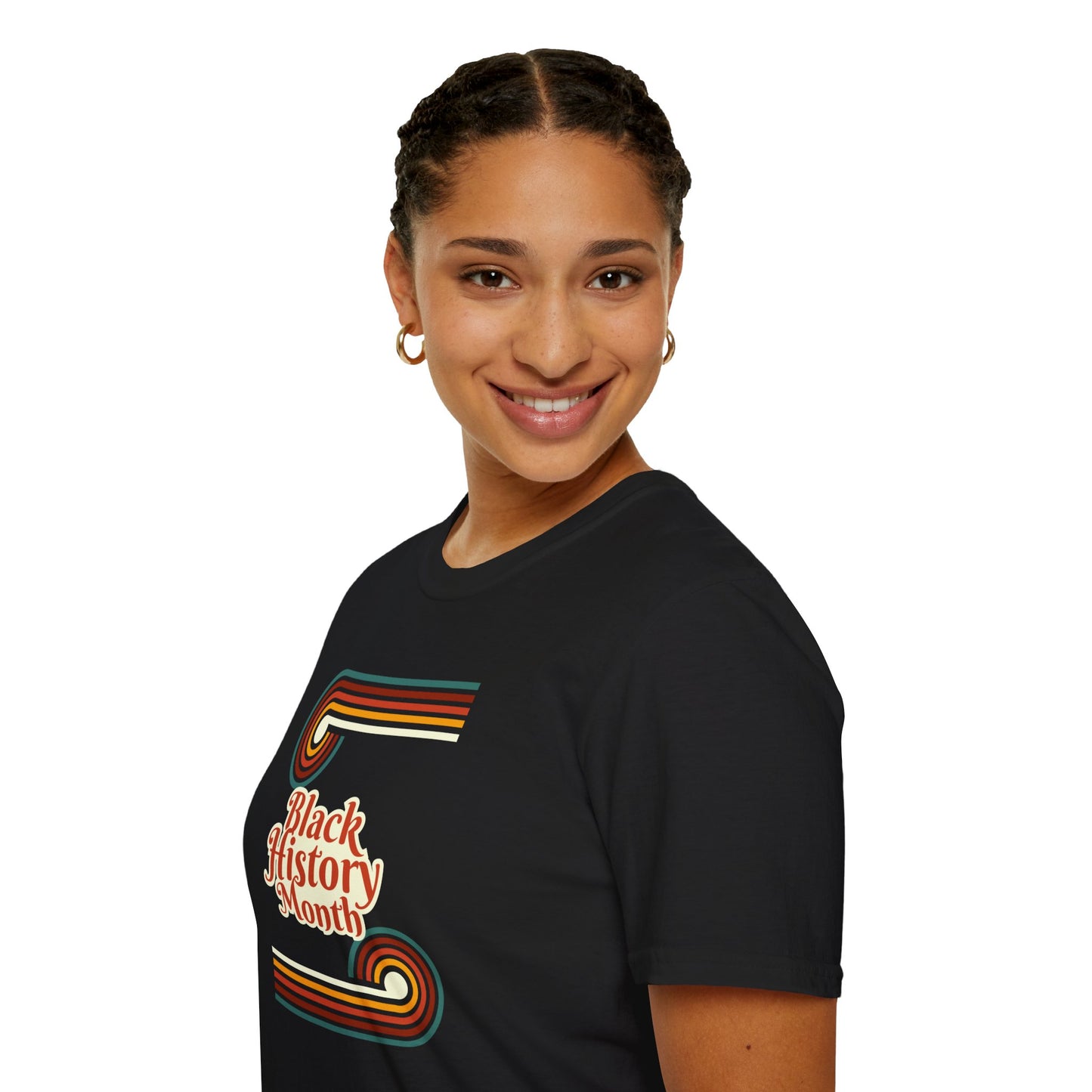 Chefao Retro Black History Month Emblem I, Unisex Softstyle T-Shirt