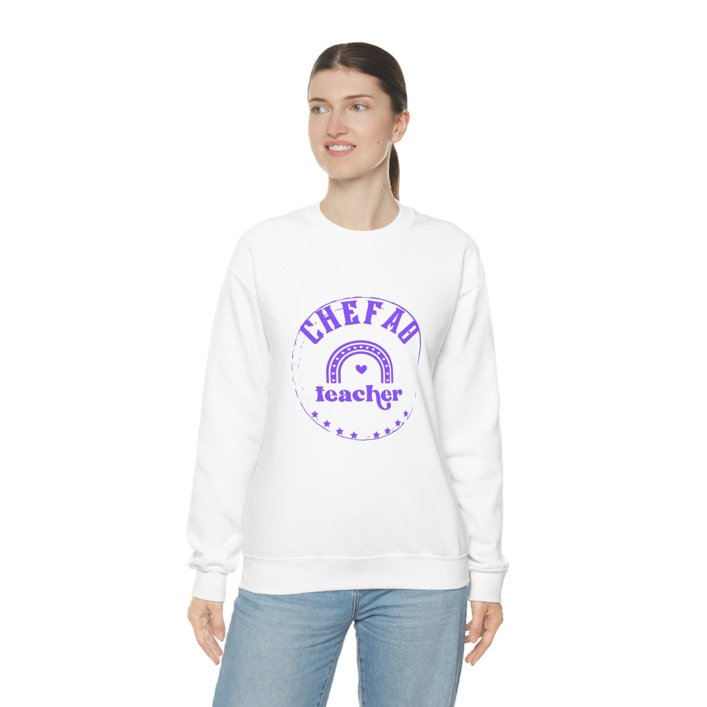 Chefao Teacher III, Unisex Heavy Blend Crewneck Sweatshirt
