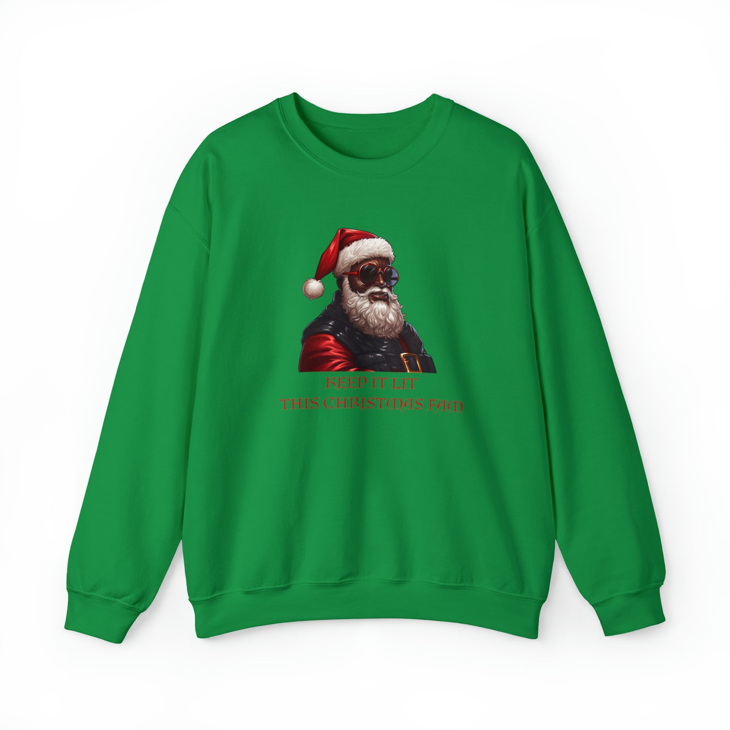 Keep It Lit This Christmas Fam, Unisex Heavy Blend Crewneck Sweatshirt