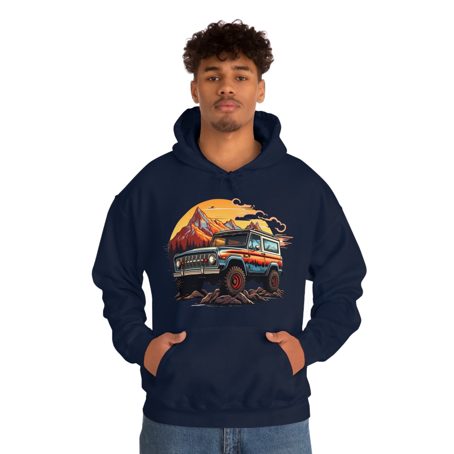 Retro, Rugged Charm, Unisex Heavy Blend Hooded Sweatshirt