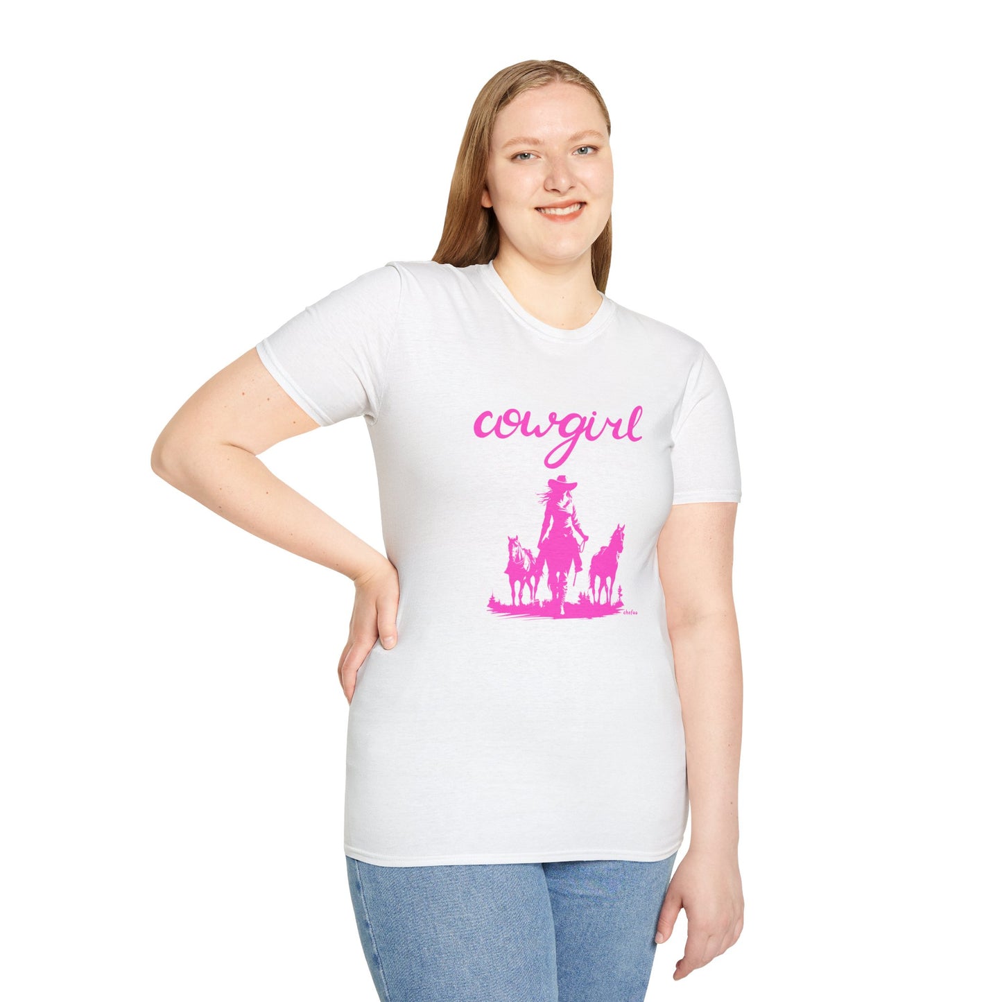 Chefao Cowgirl VI, Unisex Softstyle T-Shirt