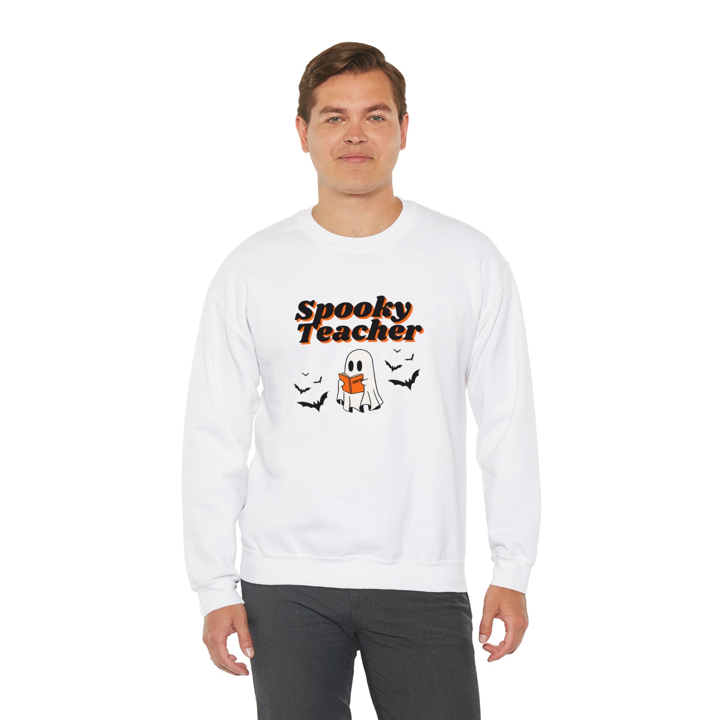 Spooky Teacher, Unisex Heavy Blend Crewneck Sweatshirt