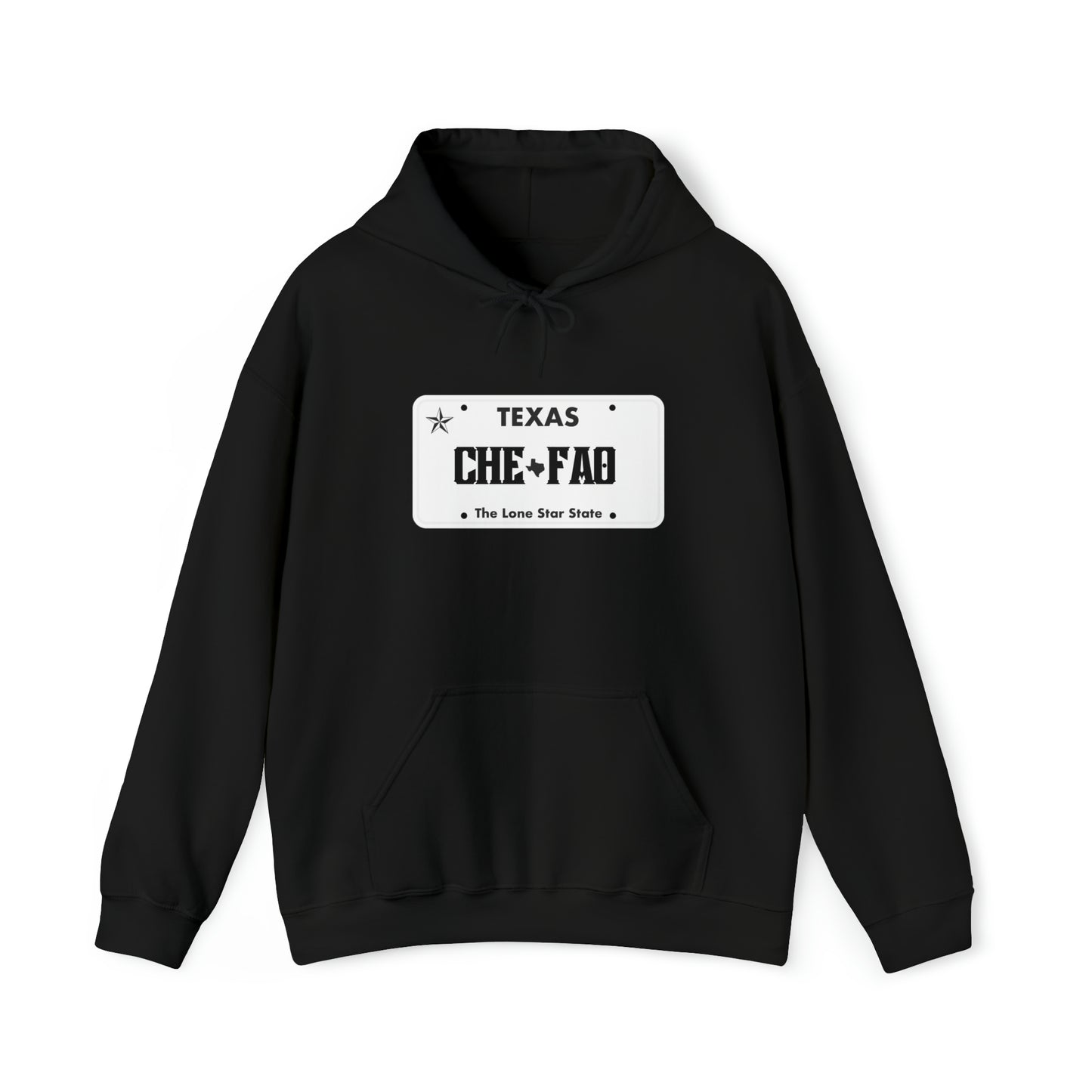 Chefao Texas License Plate I, Unisex Heavy Blend Hooded Sweatshirt