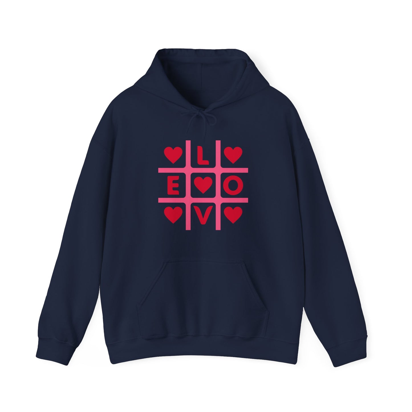 Chefao Love Tic Tac Toe I, Unisex Heavy Blend Hooded Sweatshirt