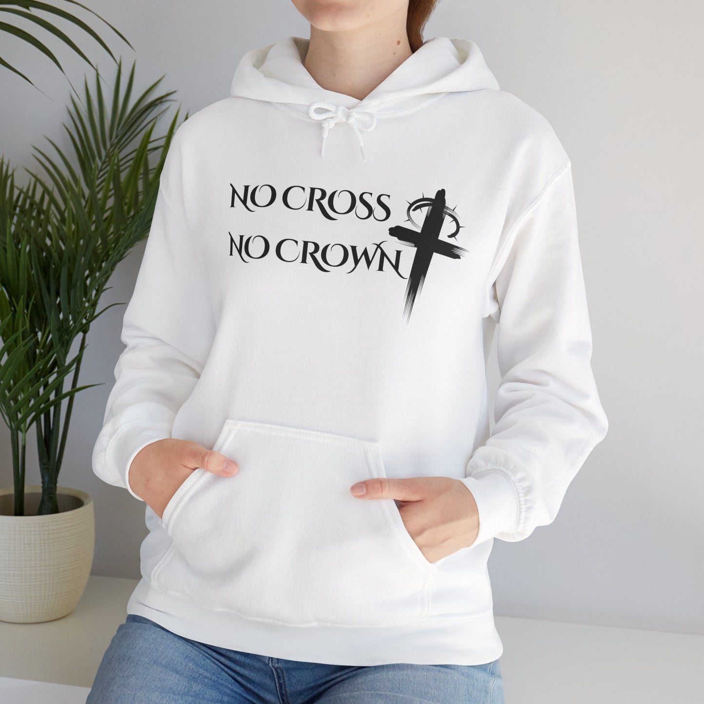 No Cross No Crown, Unisex Heavy Blend™ Hooded Sweatshirt