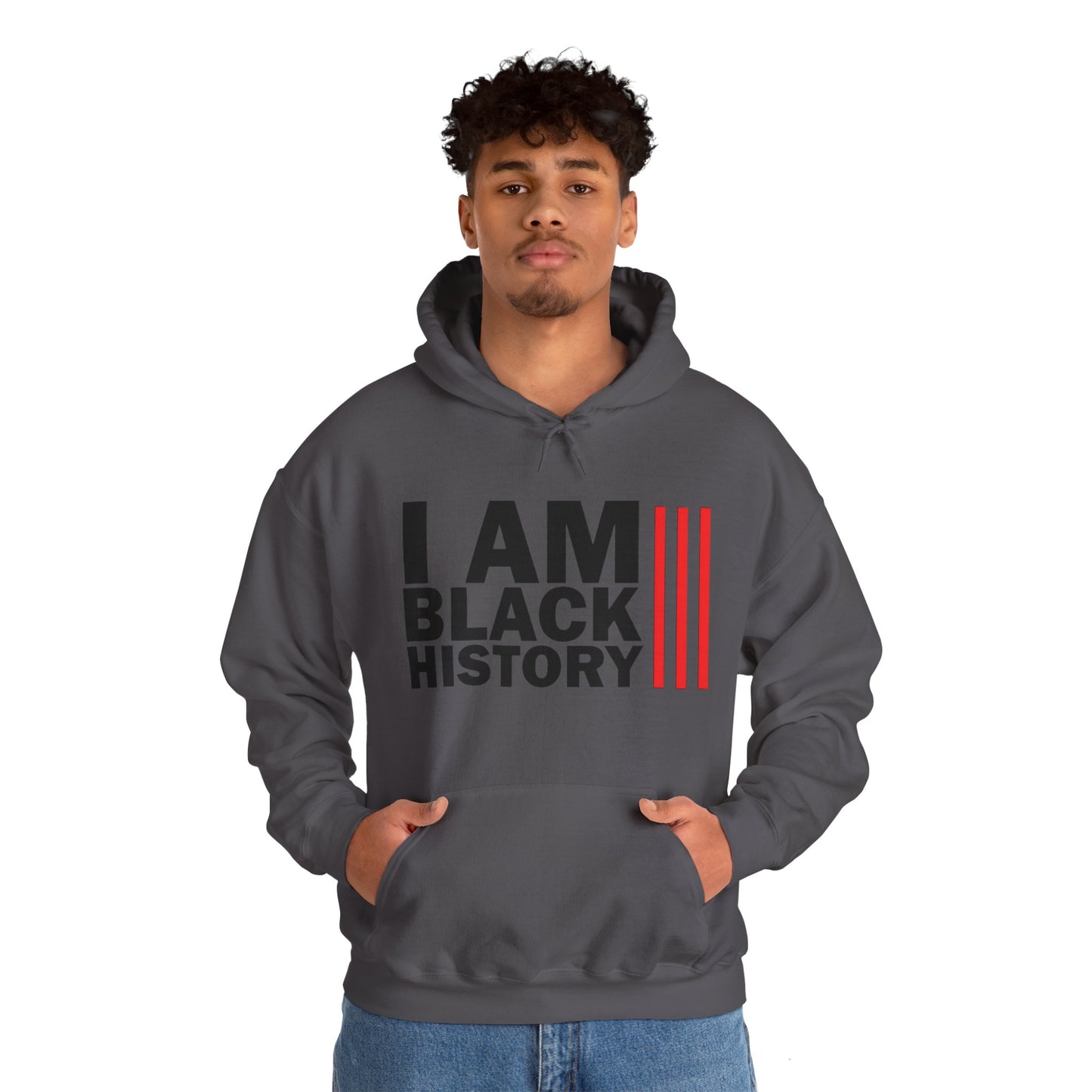 Chefao I Am Black History I, Unisex Heavy Blend Hooded Sweatshirt