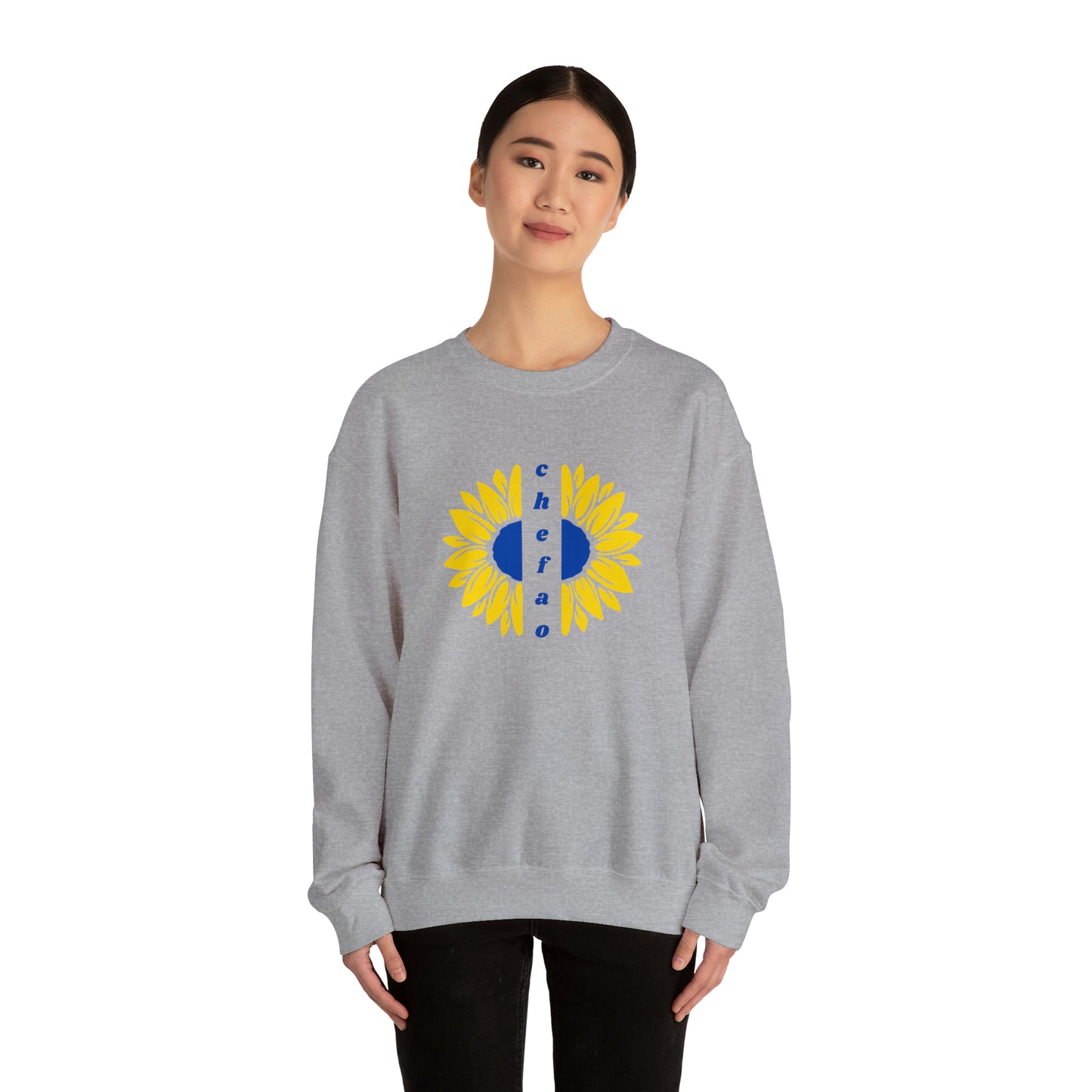 Chefao Sunflower II, Unisex Heavy Blend Crewneck Sweatshirt
