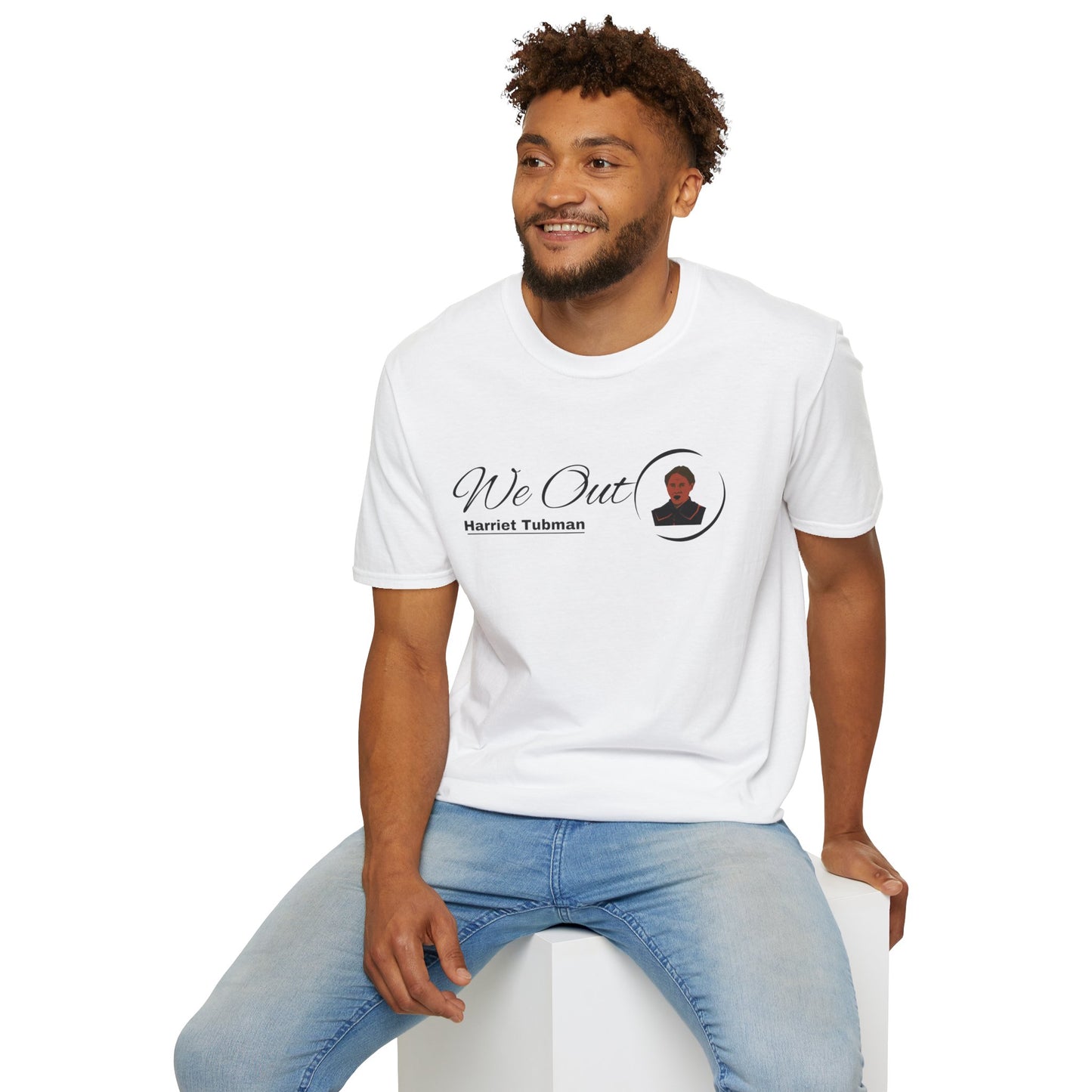 Harriet Tubman "We Out", Unisex Softstyle T-Shirt