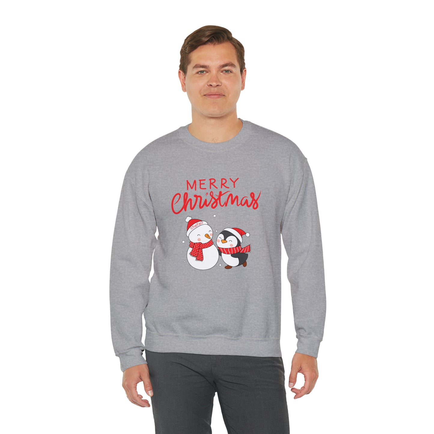 Merry Christmas I, Unisex Heavy Blend Crewneck Sweatshirt