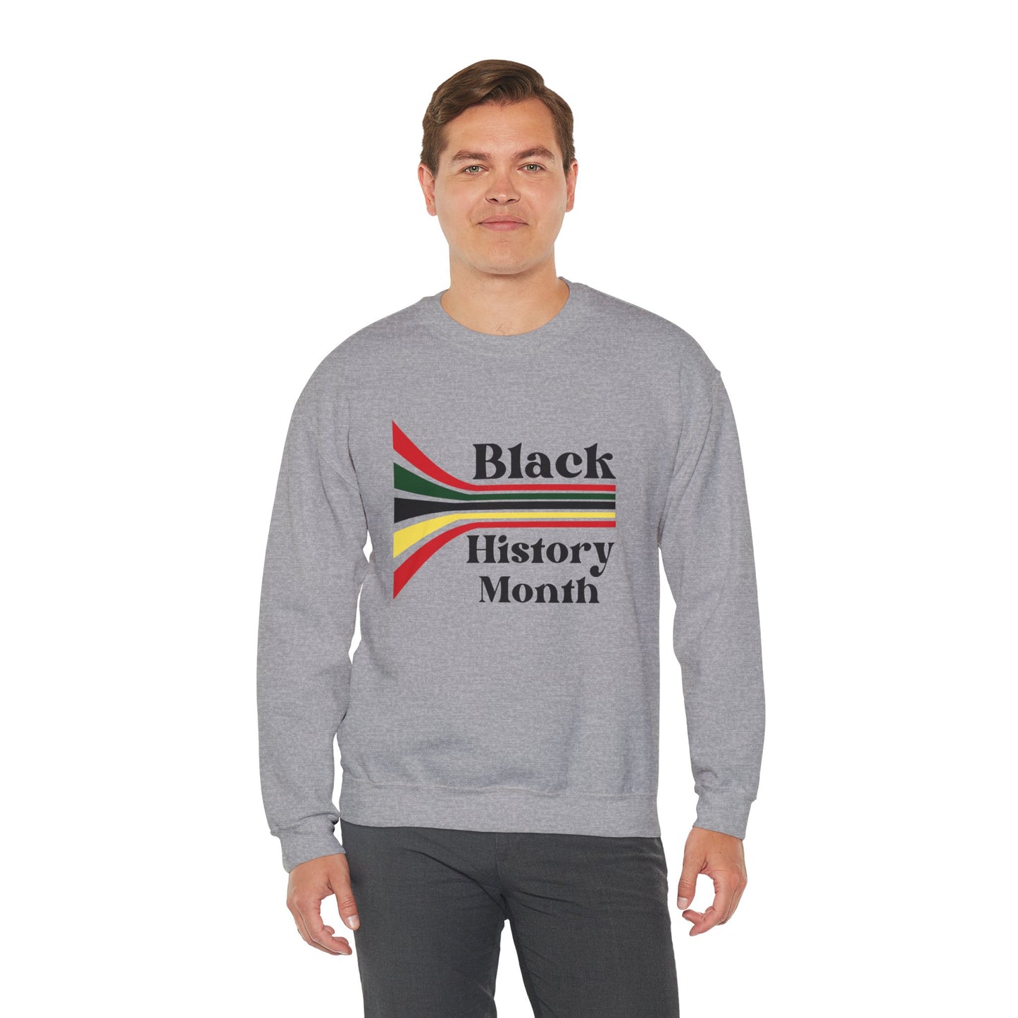 Chefao Retro Black History Month Emblem III, Unisex Heavy Blend™ Crewneck Sweatshirt