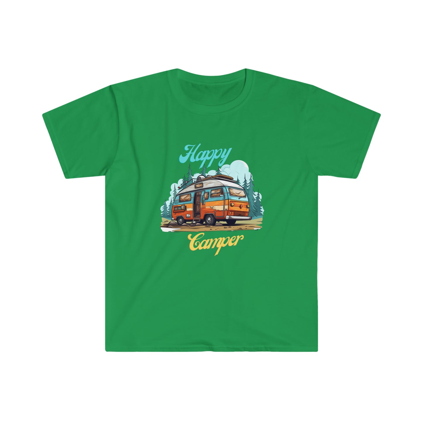 Happy Camper, Unisex Softstyle T-Shirt