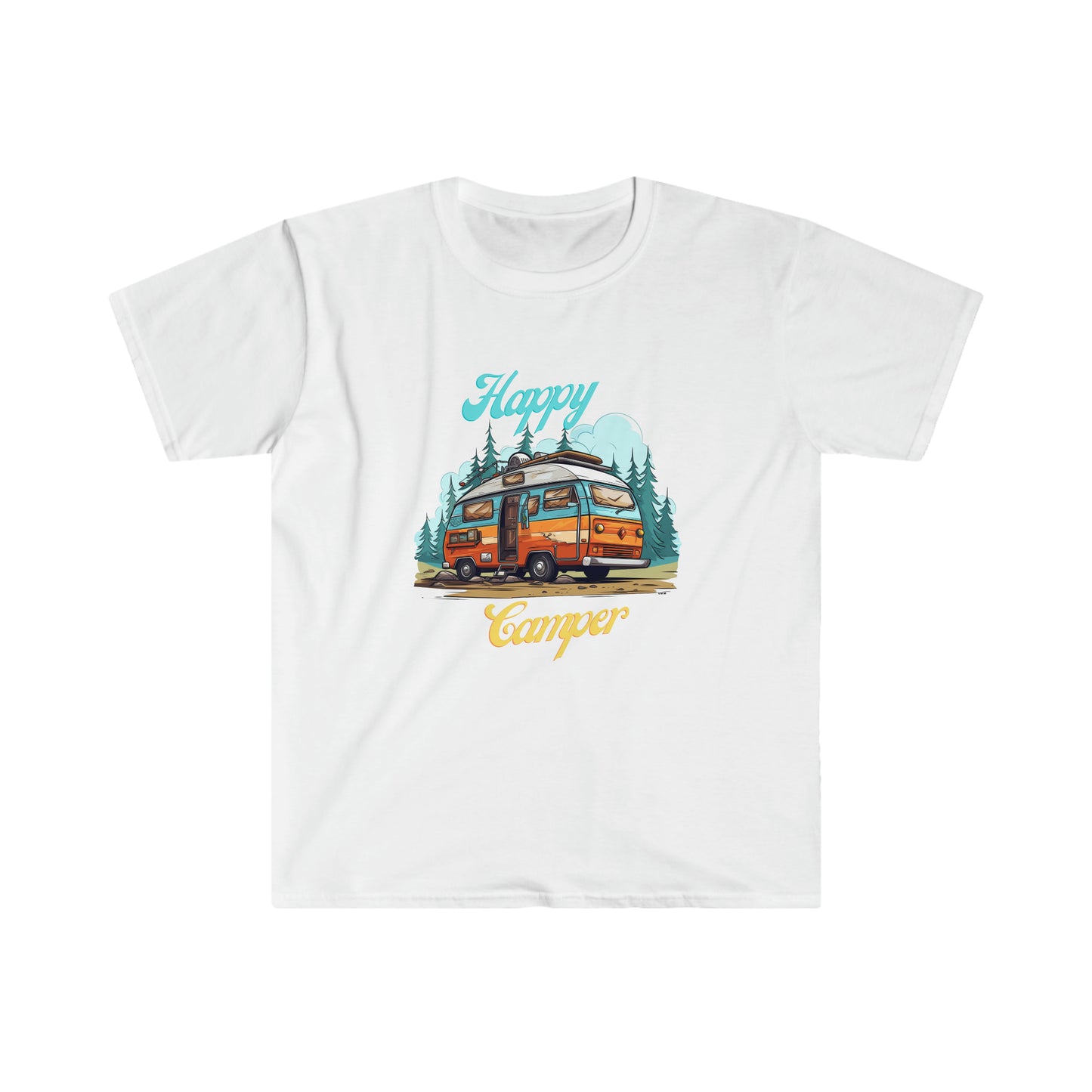 Happy Camper, Unisex Softstyle T-Shirt