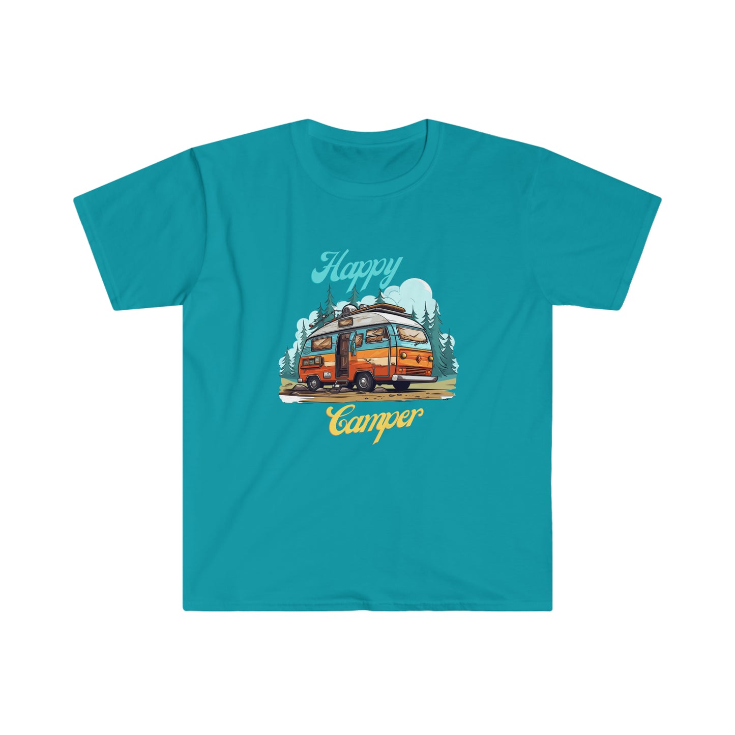 Happy Camper, Unisex Softstyle T-Shirt