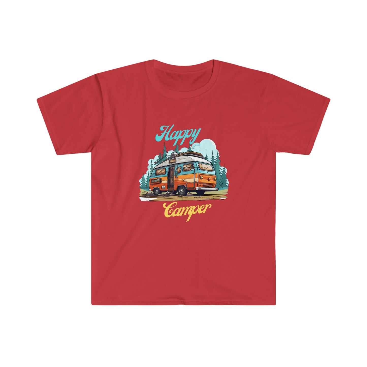 Happy Camper, Unisex Softstyle T-Shirt