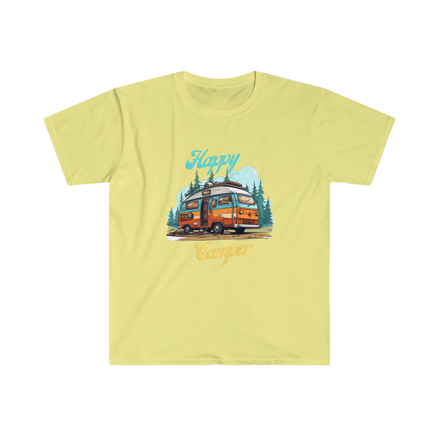 Happy Camper, Unisex Softstyle T-Shirt