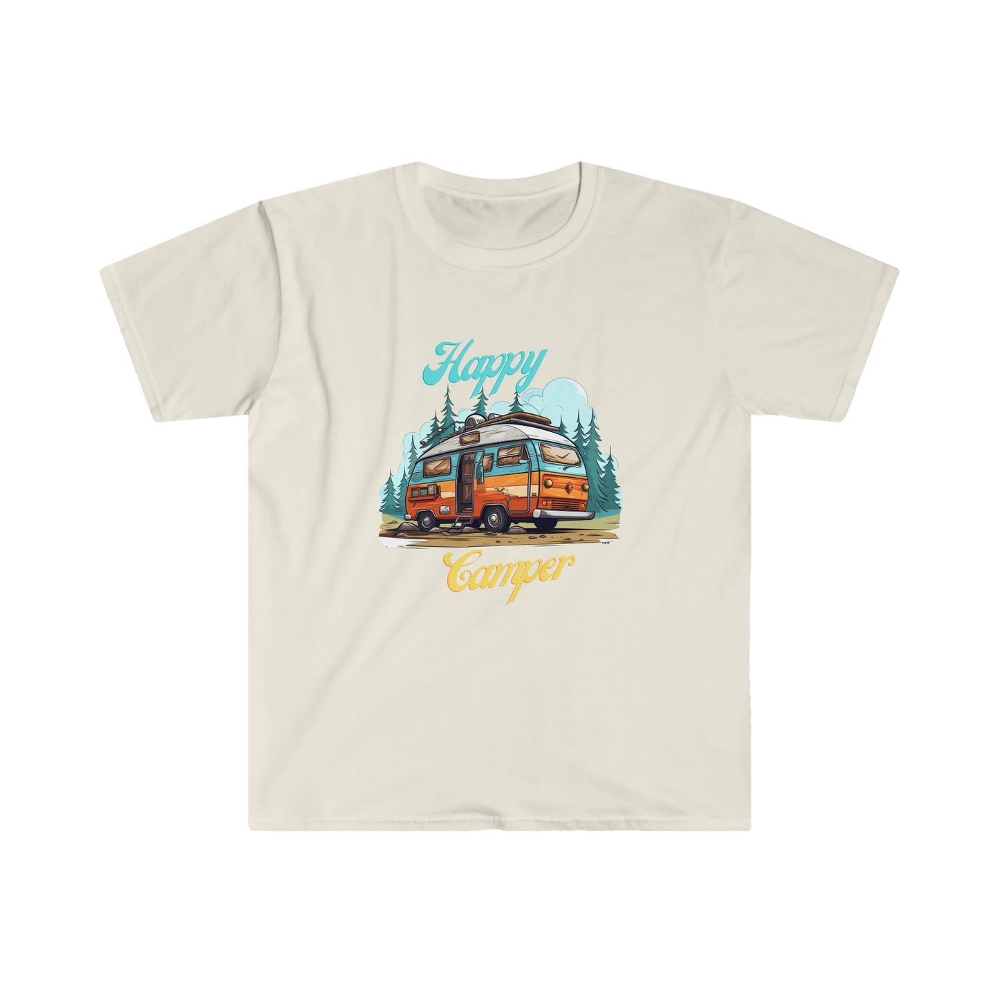 Happy Camper, Unisex Softstyle T-Shirt