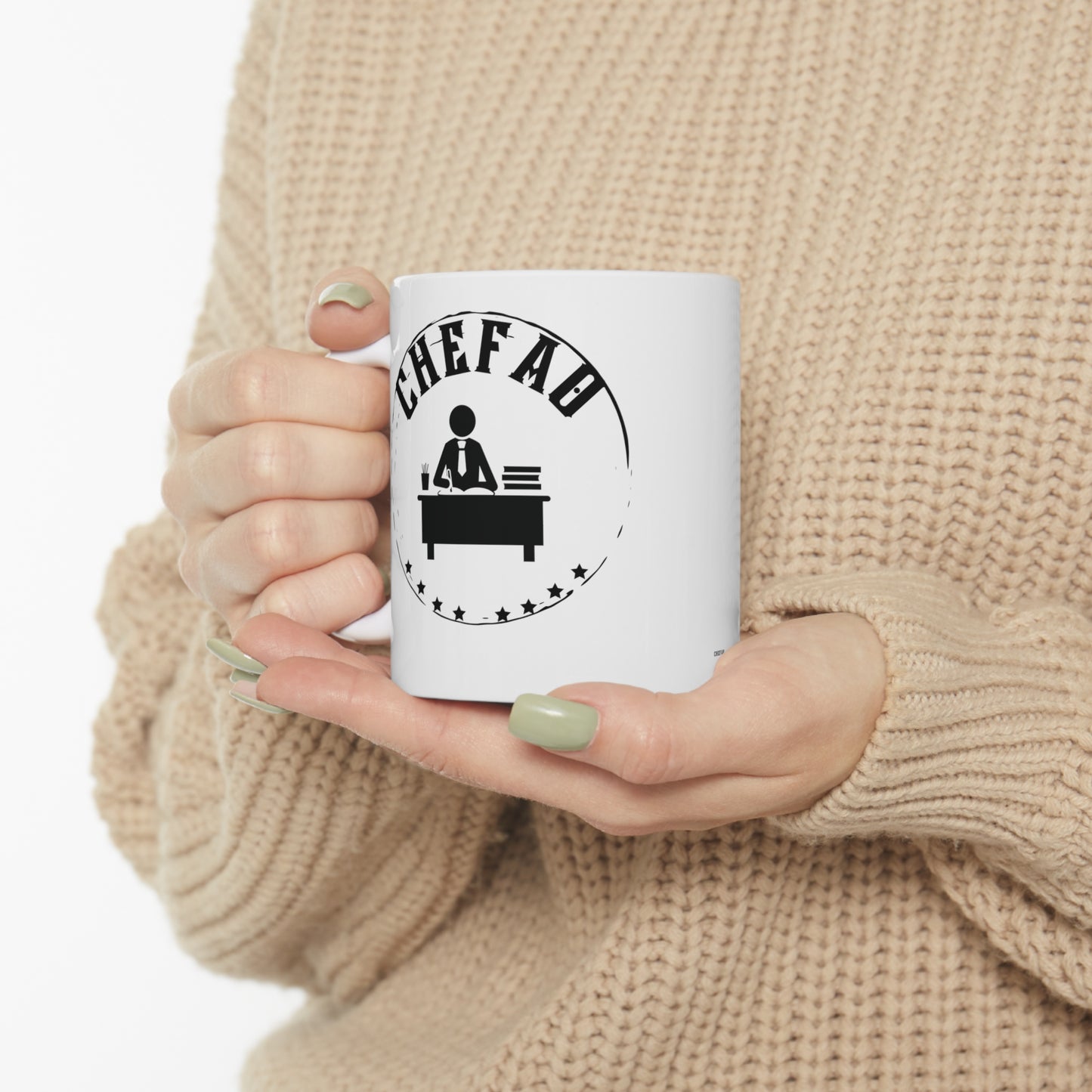 Chefao Teacher V, White Coffee Mug, 11oz