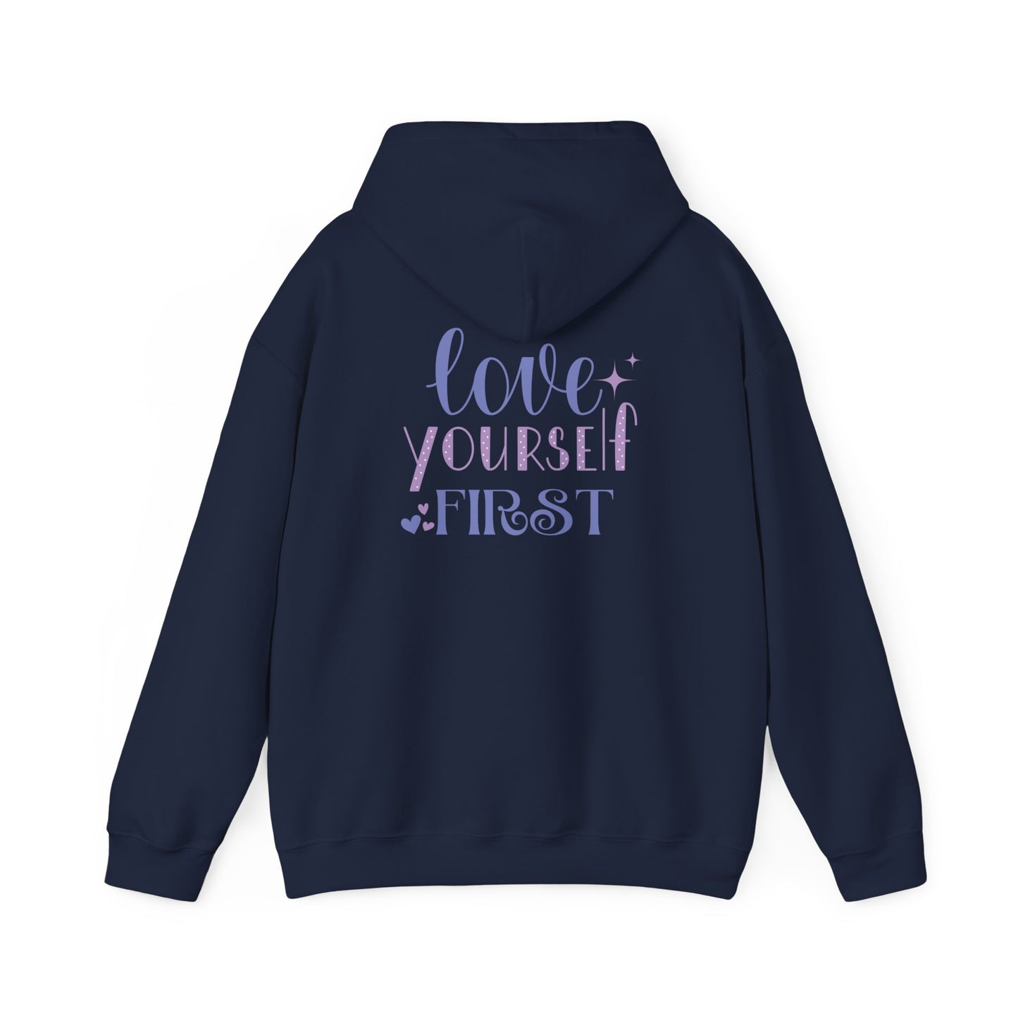 Love Yourself First I, Unisex Heavy Blend Hooded Sweatshirt