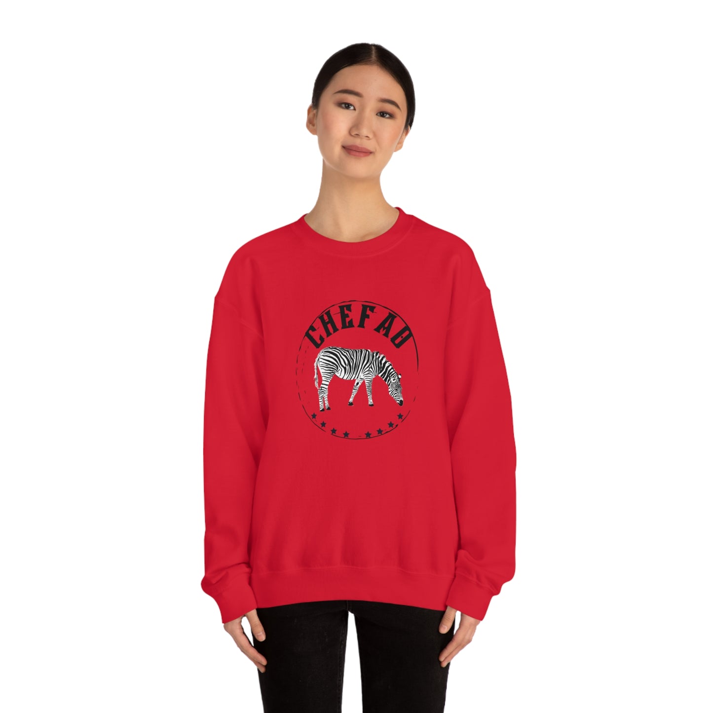 Chefao Zebra I, Unisex Heavy Blend Crewneck Sweatshirt