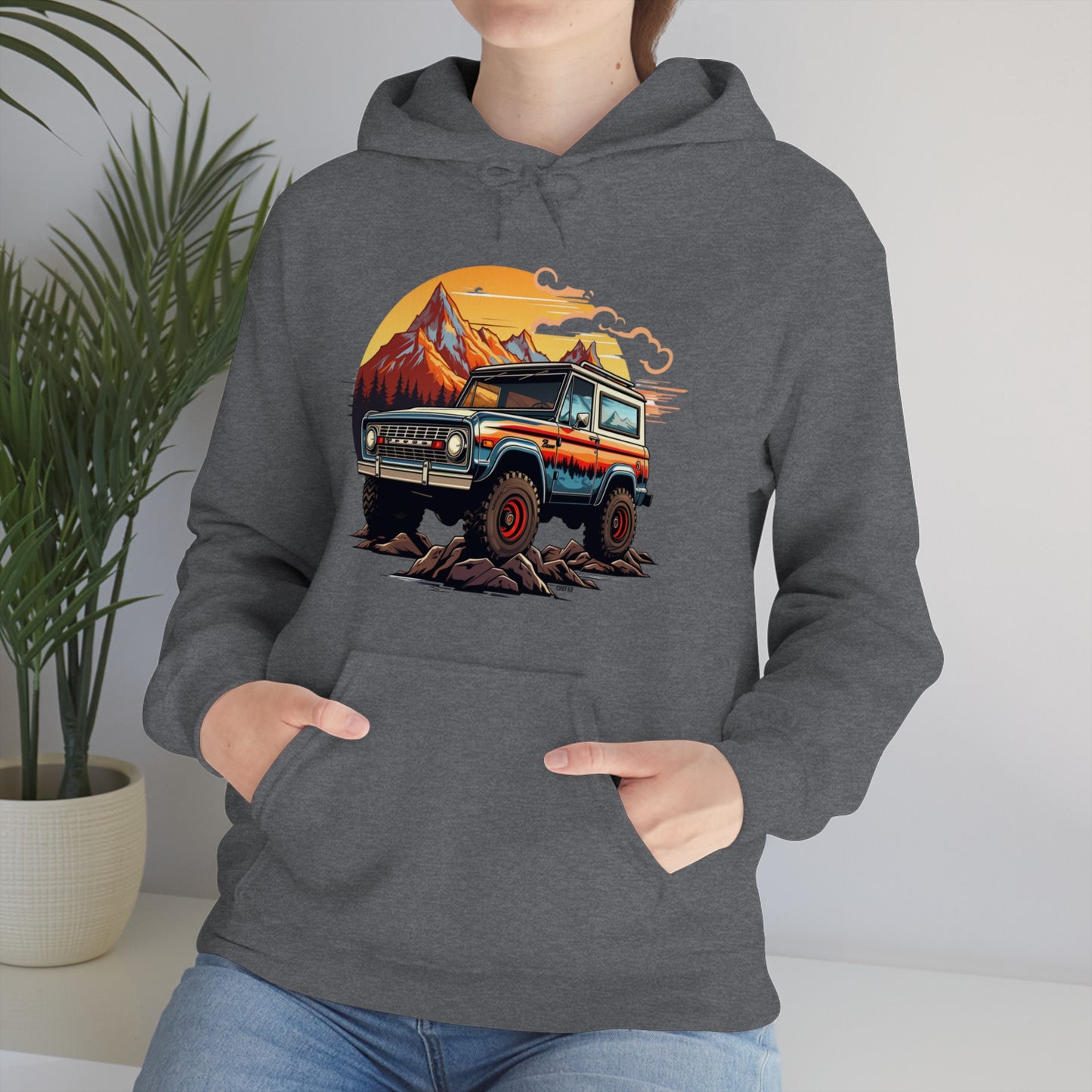 Retro, Rugged Charm, Unisex Heavy Blend Hooded Sweatshirt