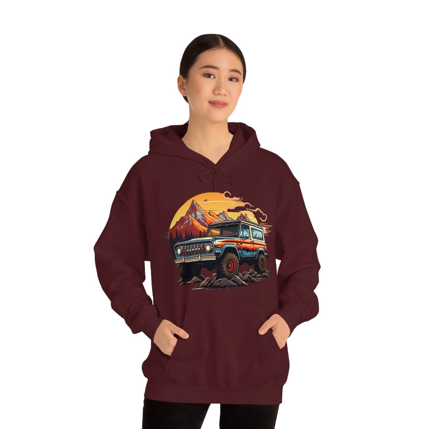 Retro, Rugged Charm, Unisex Heavy Blend Hooded Sweatshirt