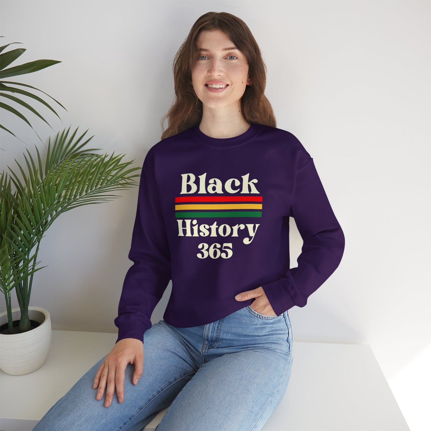 Chefao Black History 365, Unisex Heavy Blend™ Crewneck Sweatshirt