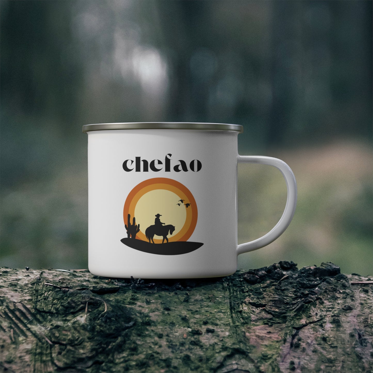 Chefao Cowboy VI, Enamel Camping Mug