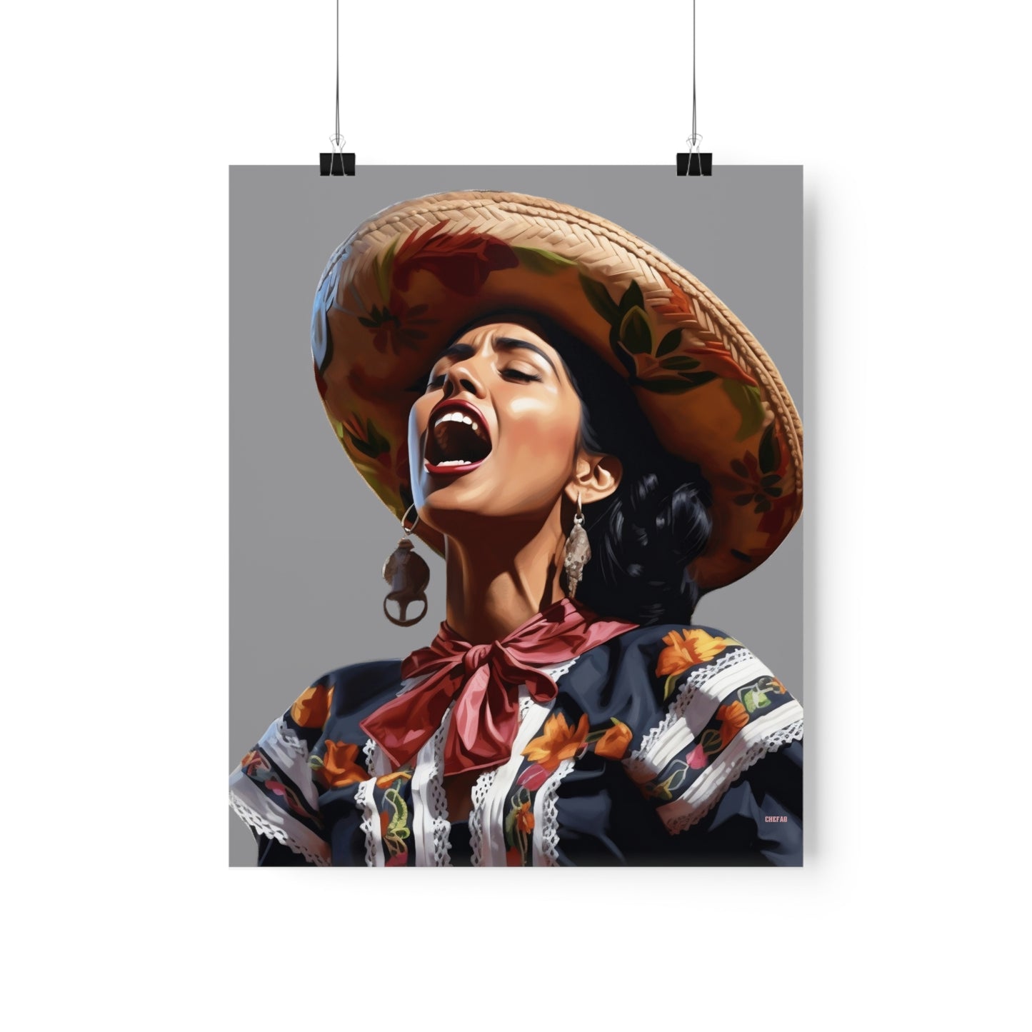 Mariachi Woman, Premium Matte Vertical Posters