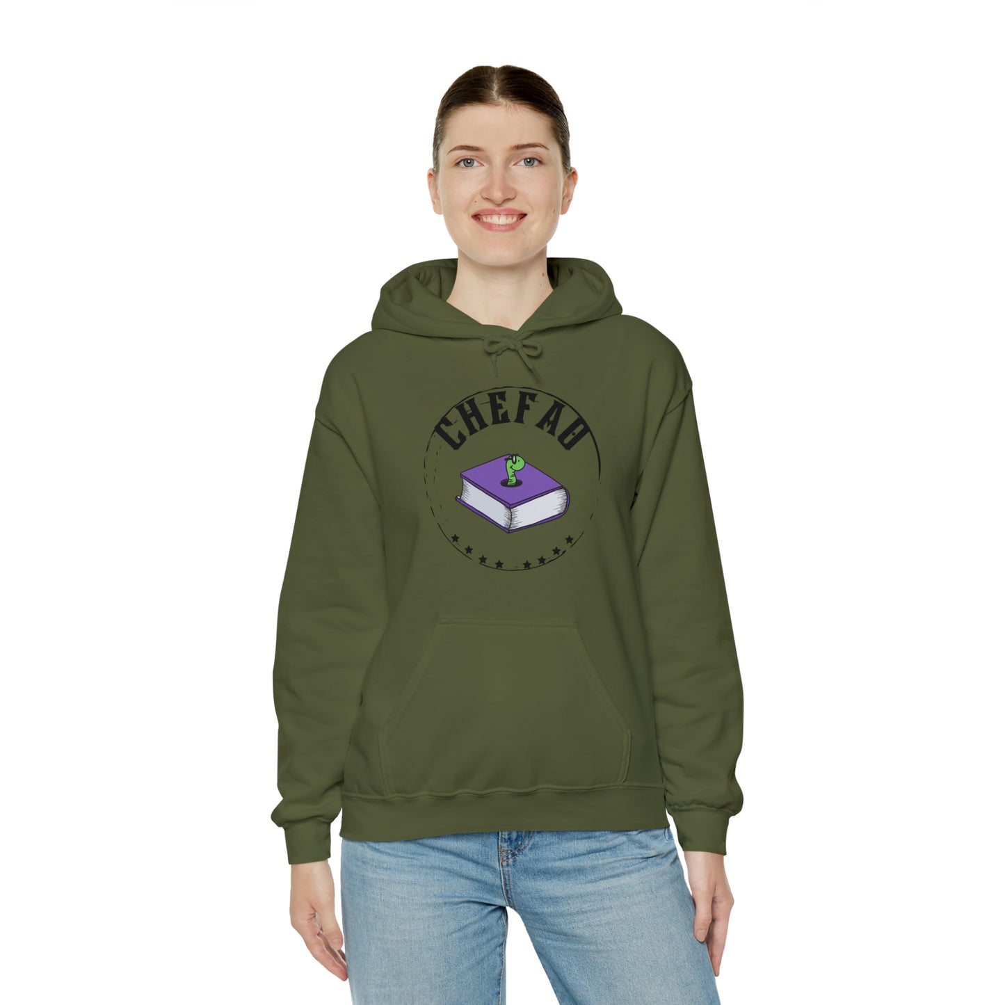 Chefao Bookworm I, Unisex Heavy Blend Hooded Sweatshirt