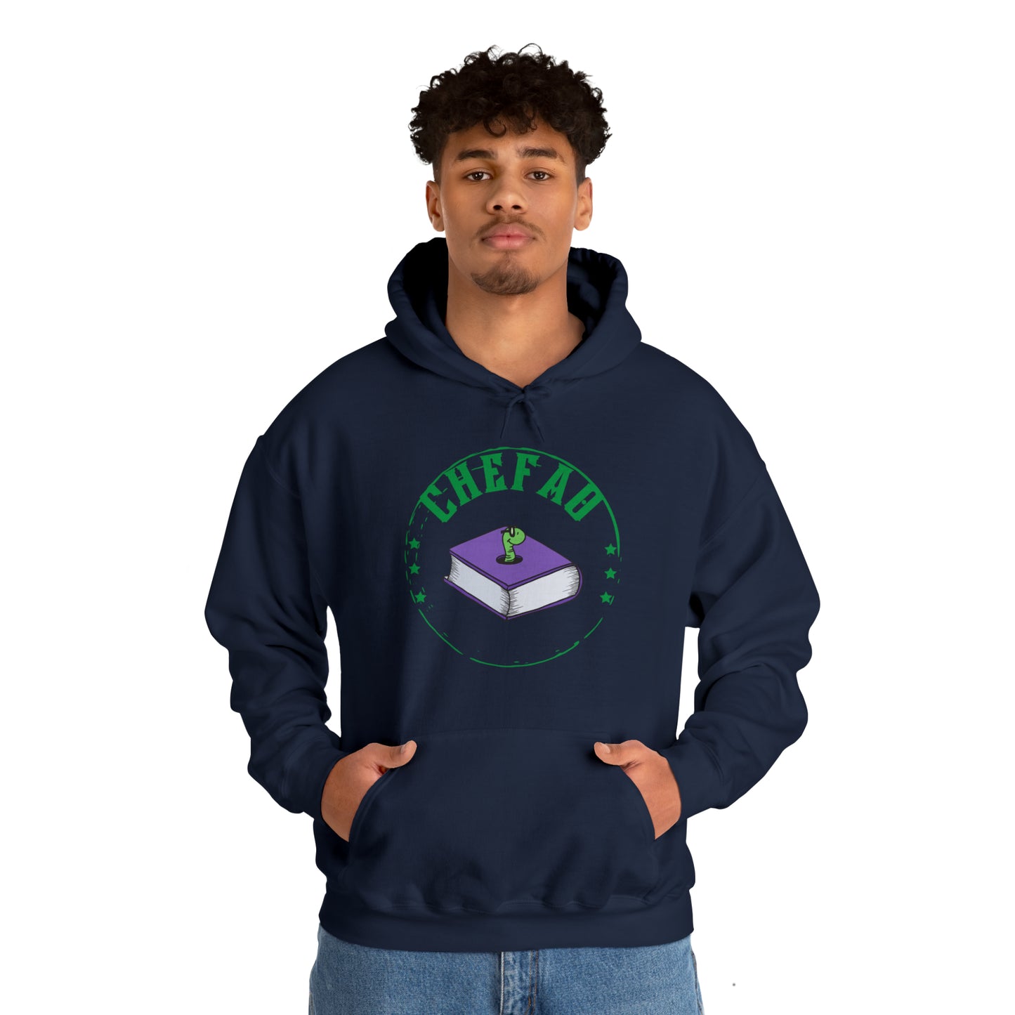 Chefao Bookworm I, Unisex Heavy Blend Hooded Sweatshirt