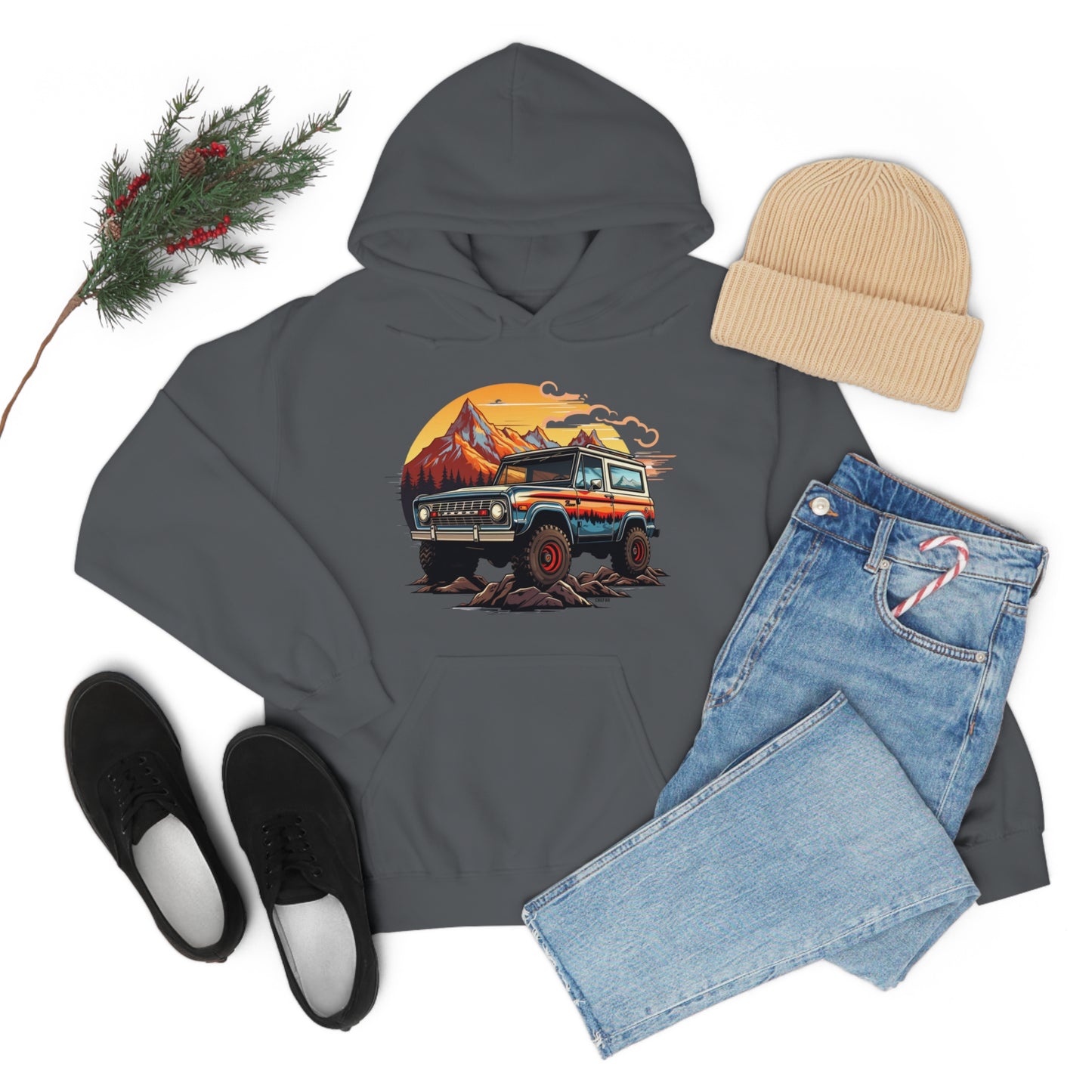 Retro, Rugged Charm, Unisex Heavy Blend Hooded Sweatshirt