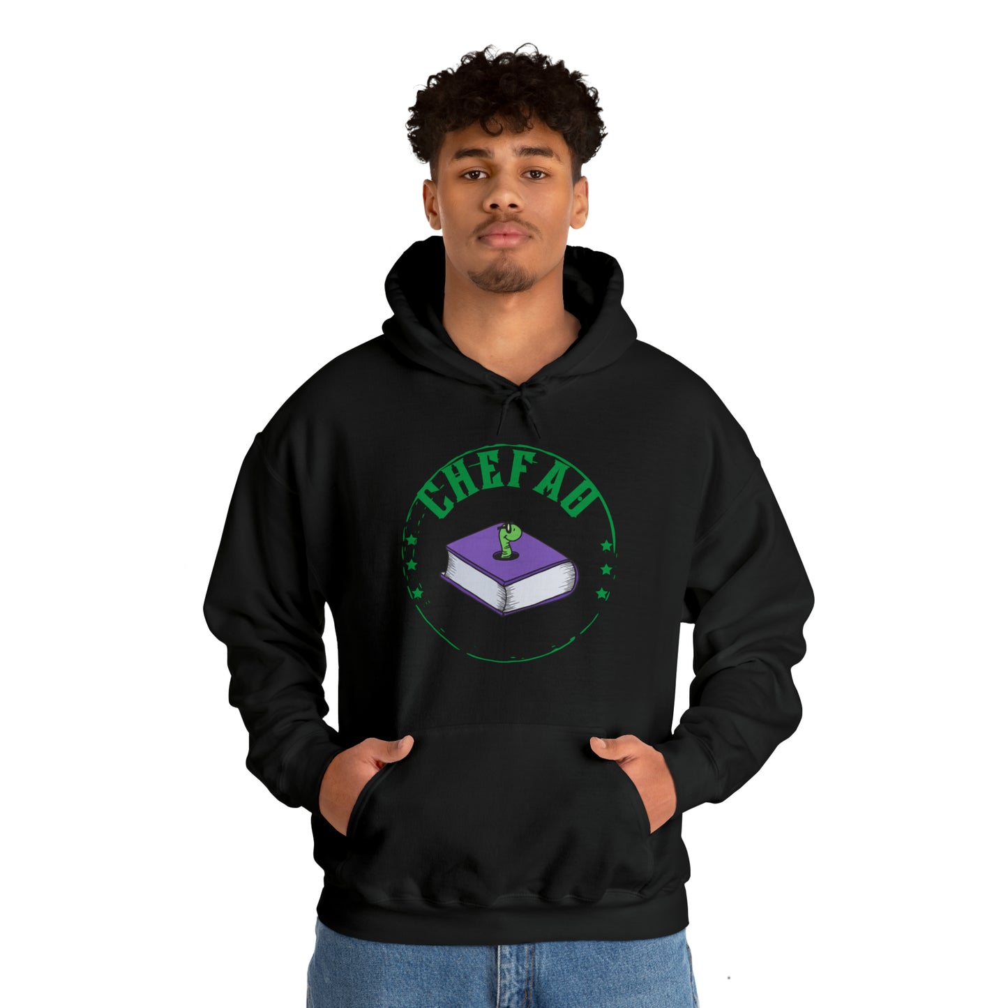 Chefao Bookworm I, Unisex Heavy Blend Hooded Sweatshirt