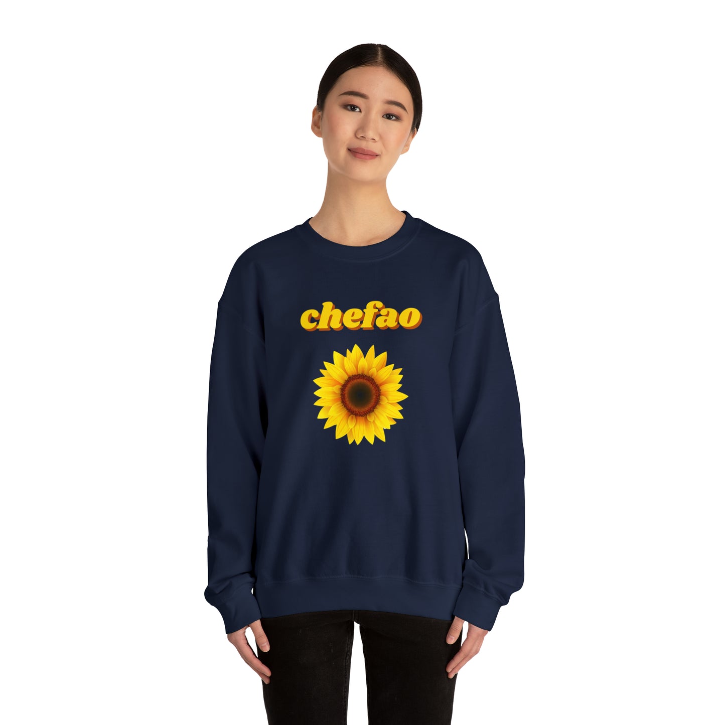 Chefao Sunflower I, Unisex Heavy Blend Crewneck Sweatshirt